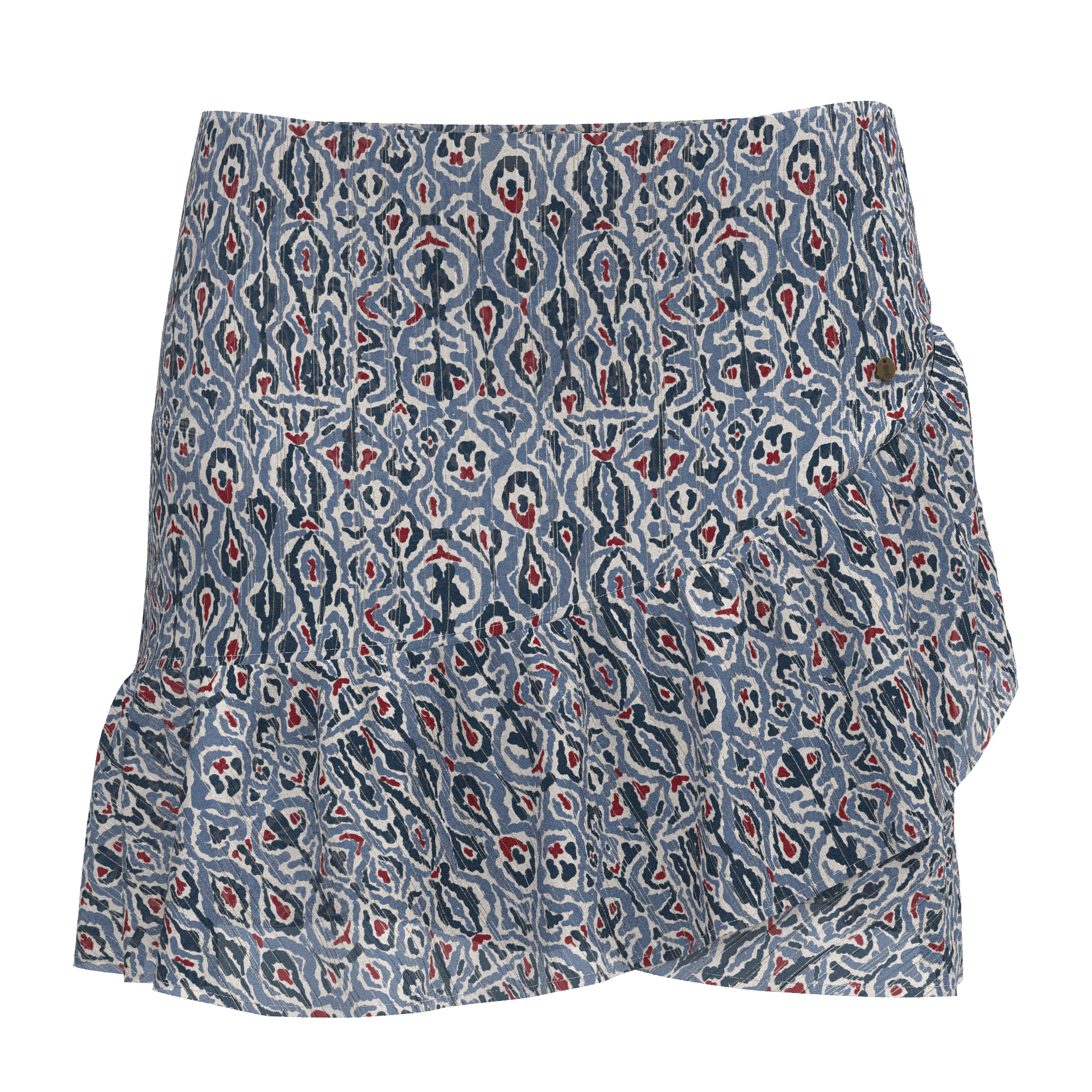 FALDA TEEN DRAPEADA ESTAMPADO GEOMÉTRICO MULTICOLOR