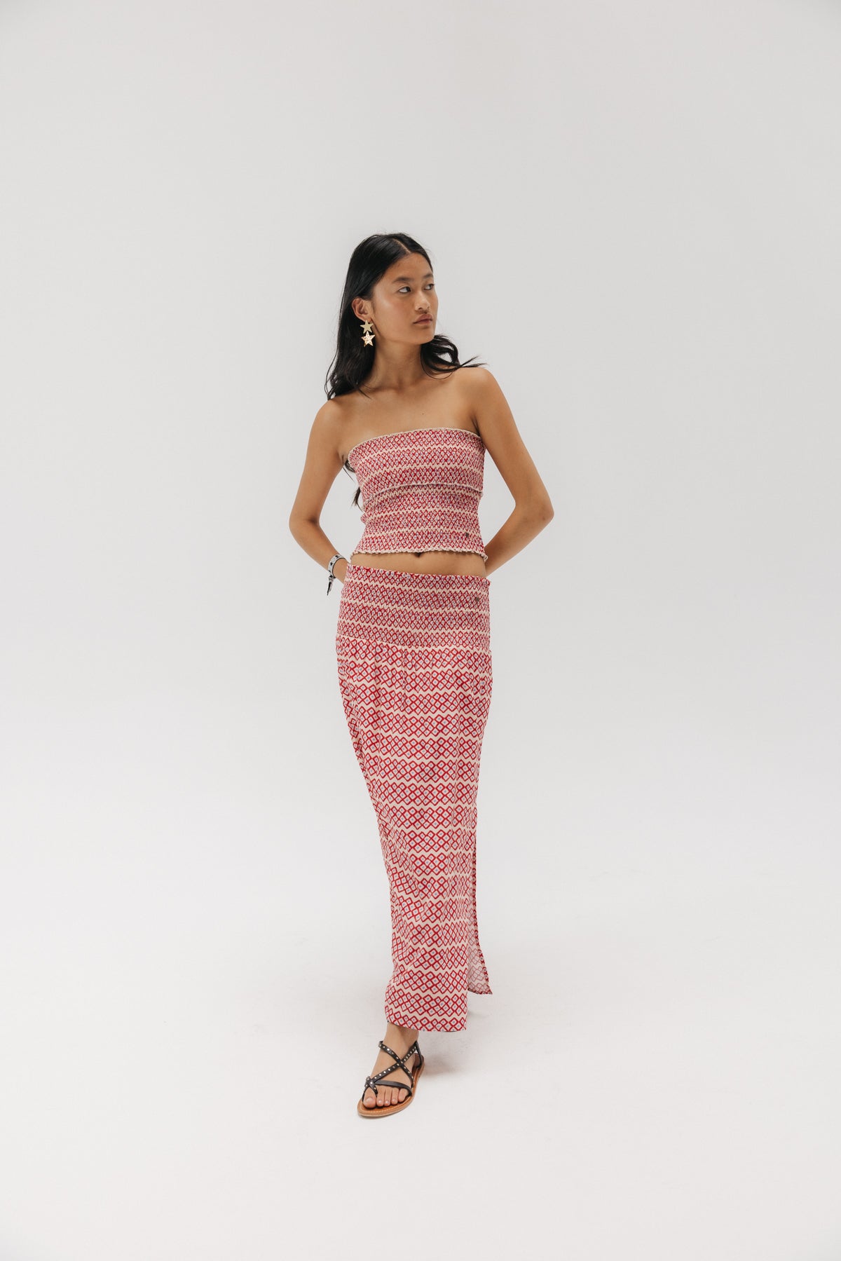FALDA TEEN LARGA ESTAMPADO CEREZA