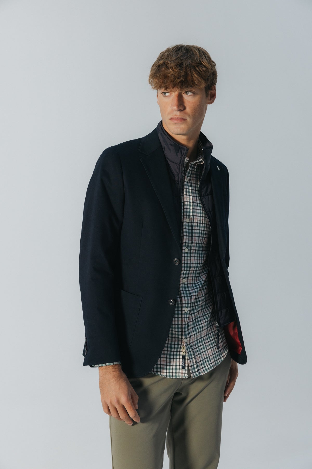 AMERICANA PECHERA DESMONTABLE AZUL MARINO