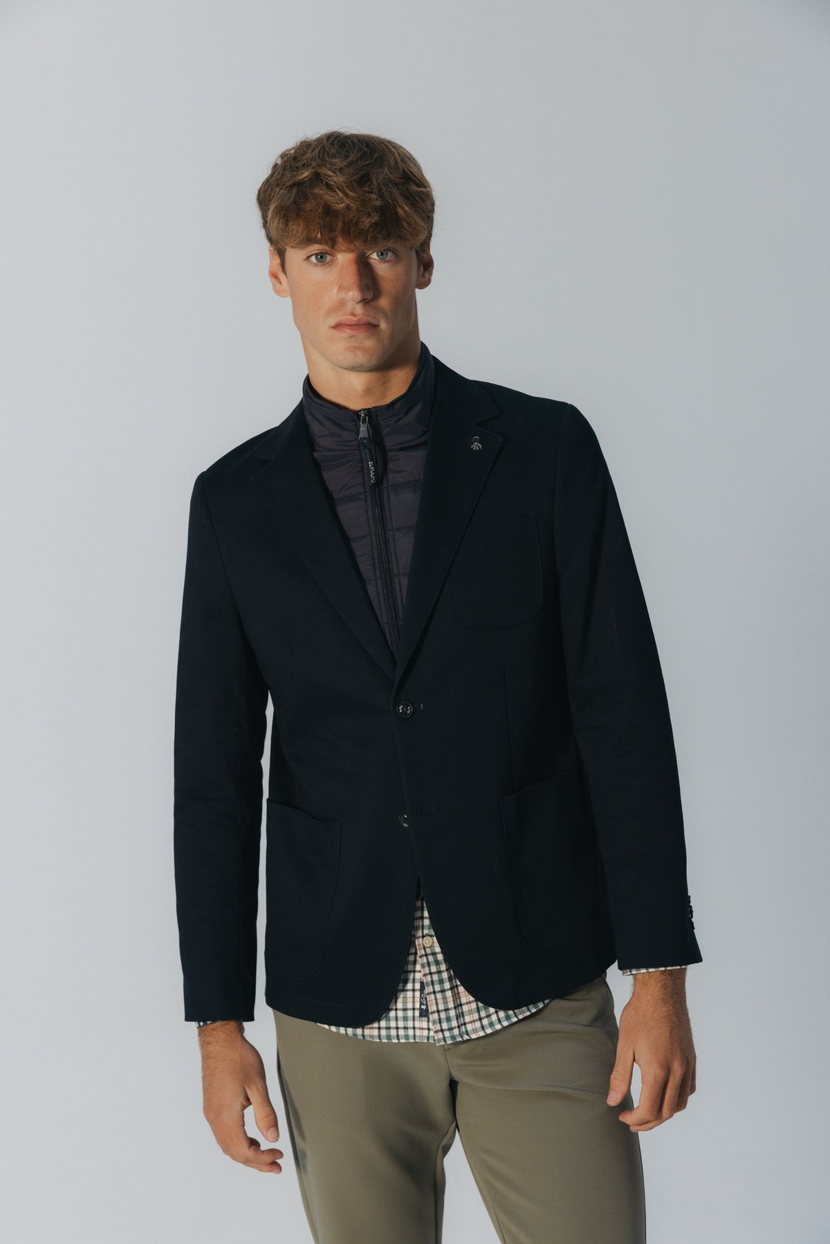 AMERICANA PECHERA DESMONTABLE AZUL MARINO