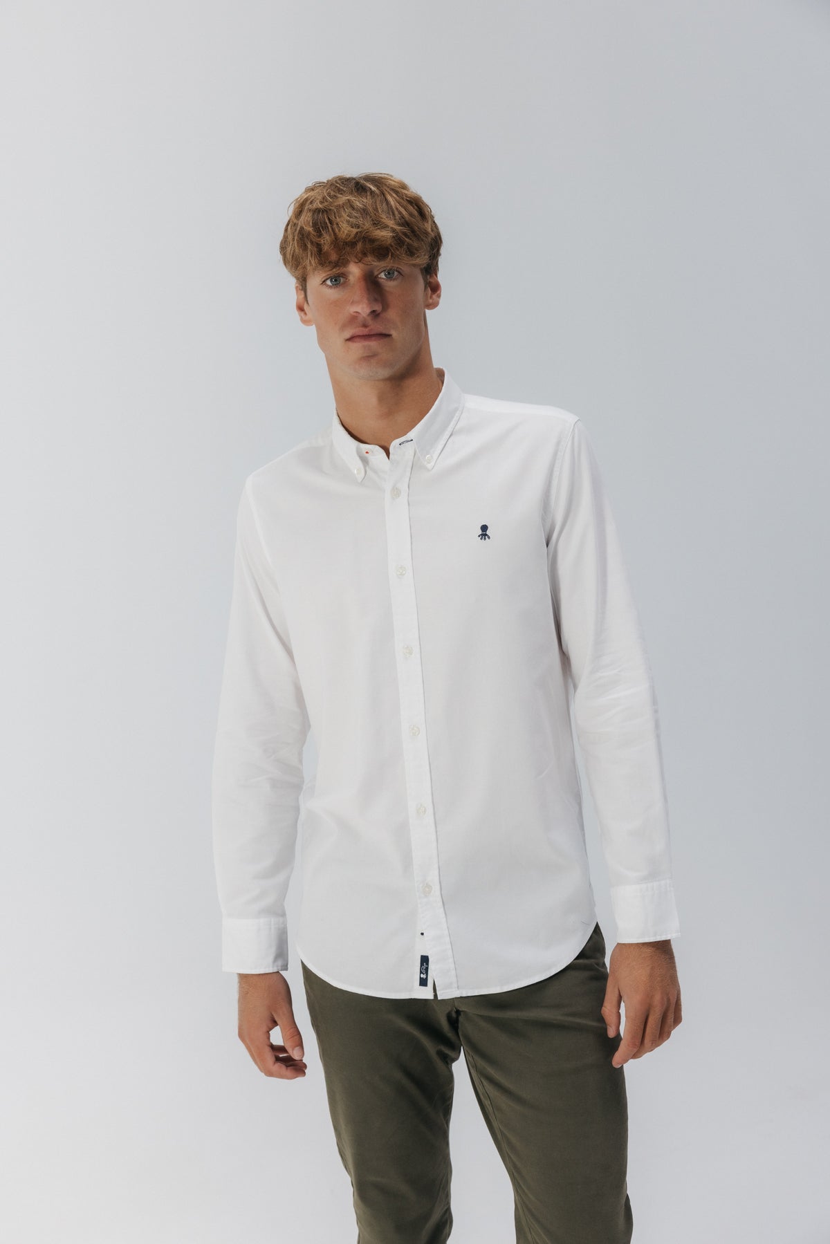 Camisa casual oxford continuidad blanco puro