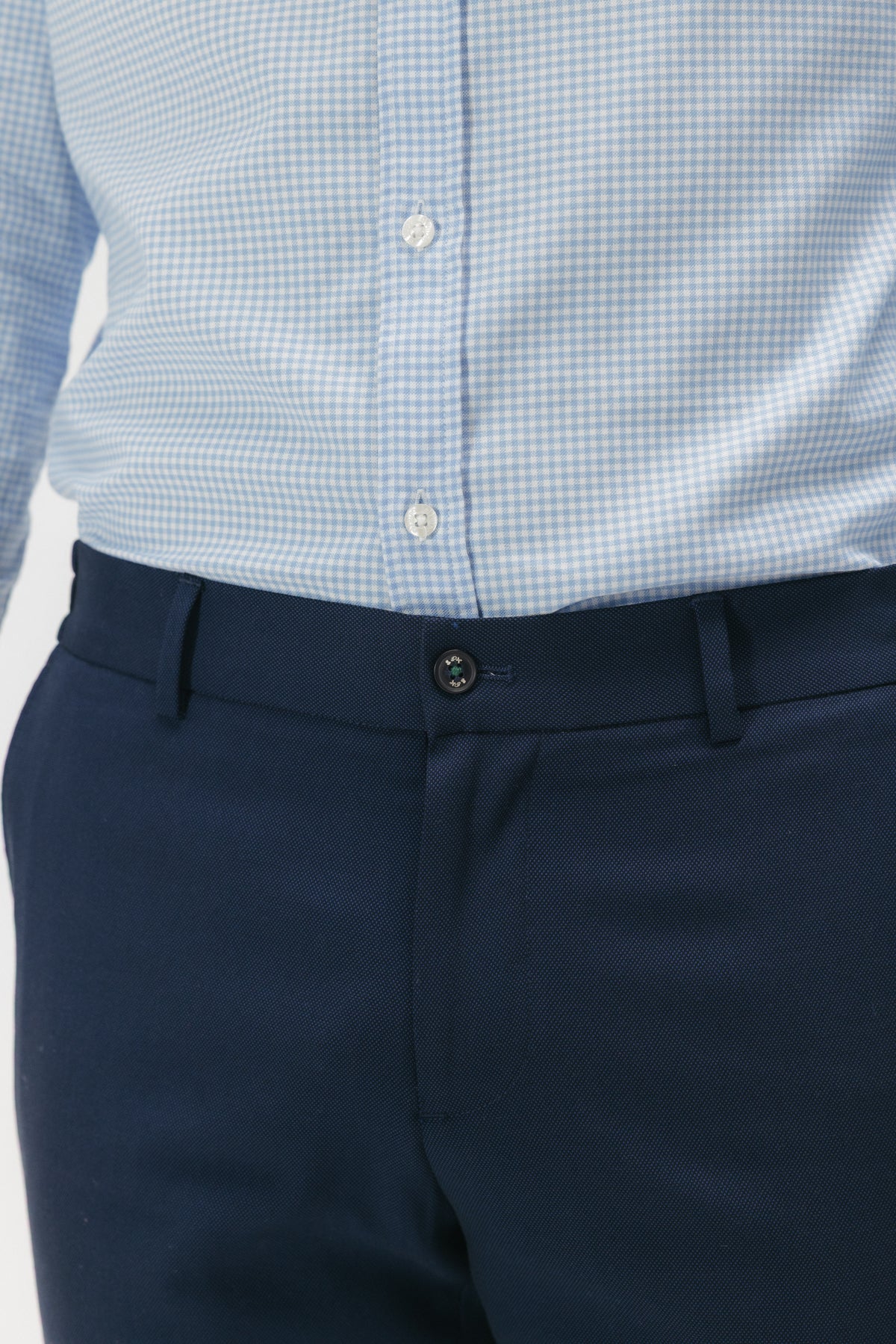 Traje microdibujo azul marino