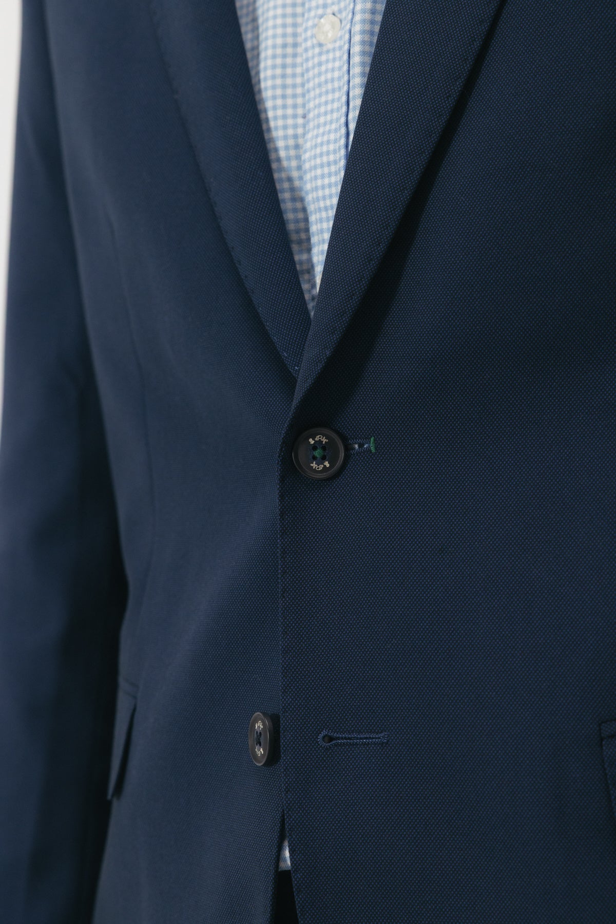 Traje microdibujo azul marino