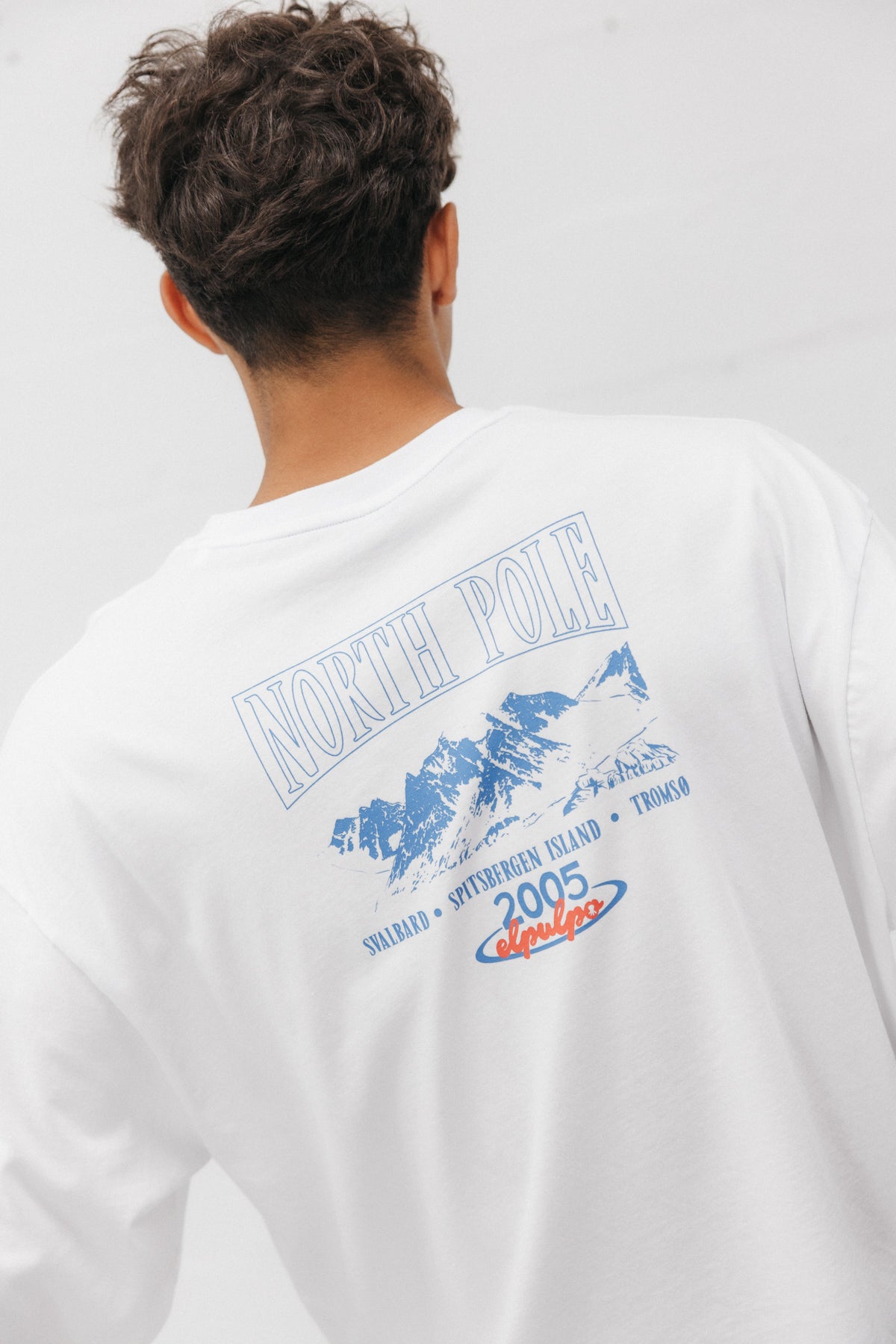 CAMISETA MANGA LARGA UNISEX NORTH POLE BLANCO PURO