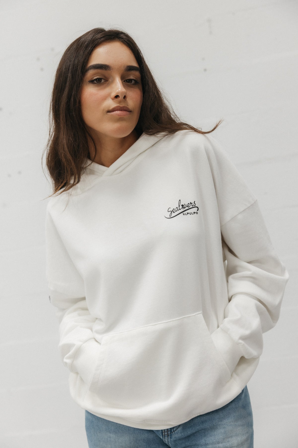 SUDADERA CAPUCHA UNISEX ATLANTIC CULTURE BLANCO ROTO