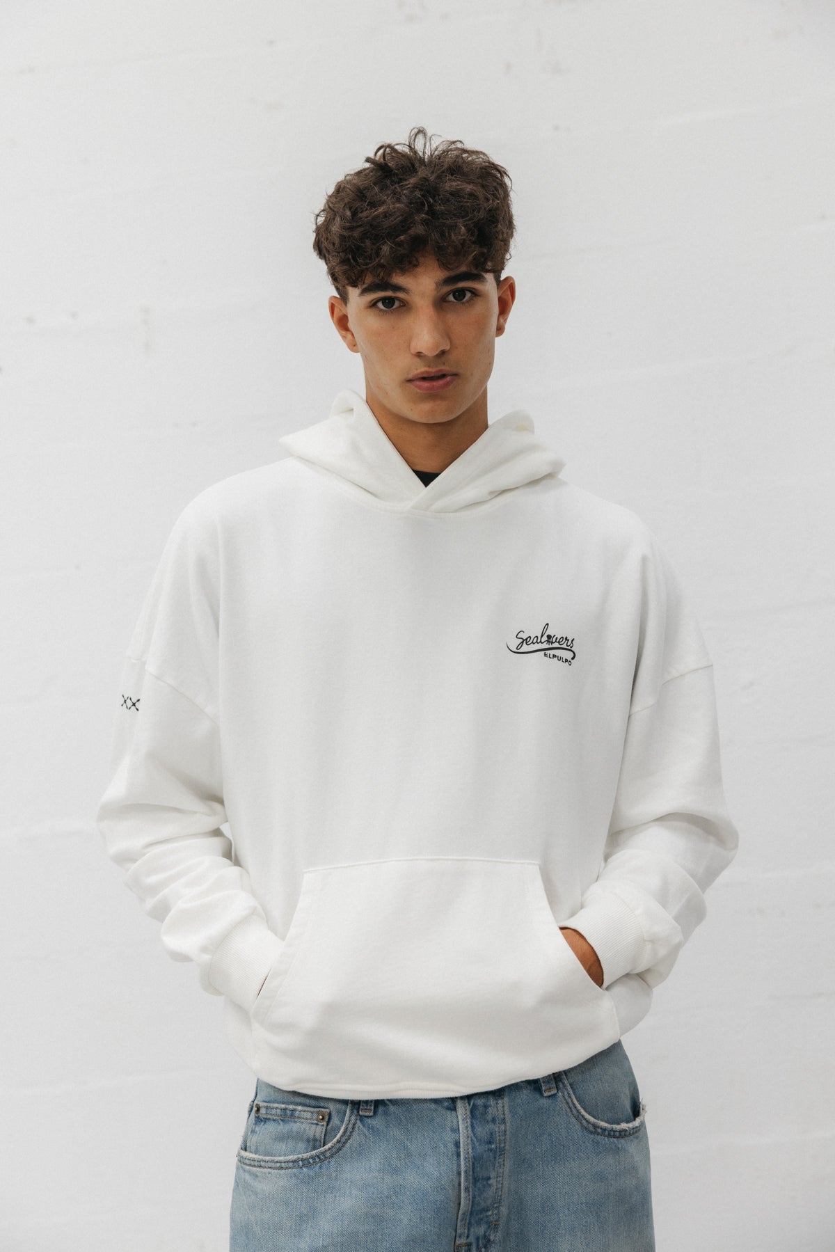 SUDADERA CAPUCHA UNISEX ATLANTIC CULTURE BLANCO ROTO