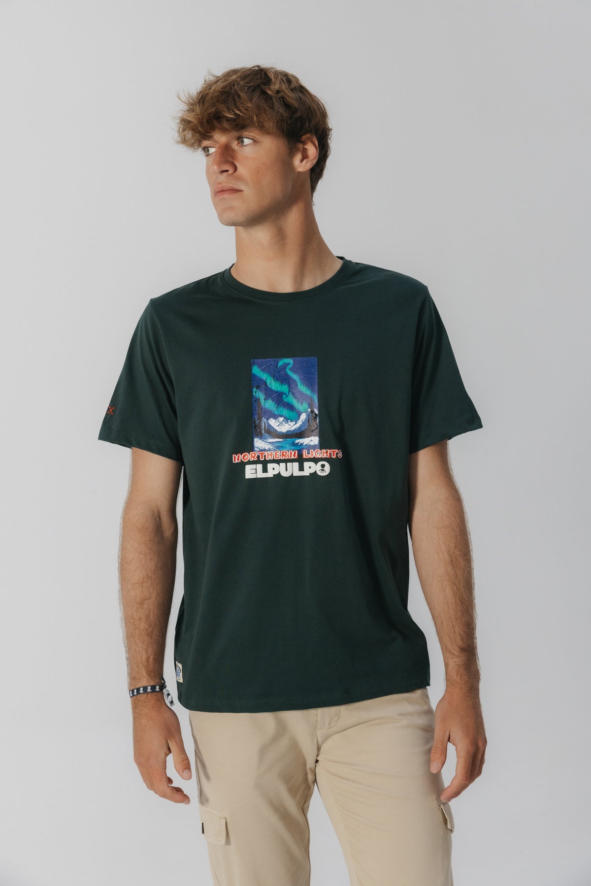 CAMISETA NORTHERN LIGHTS VERDE BOTELLA