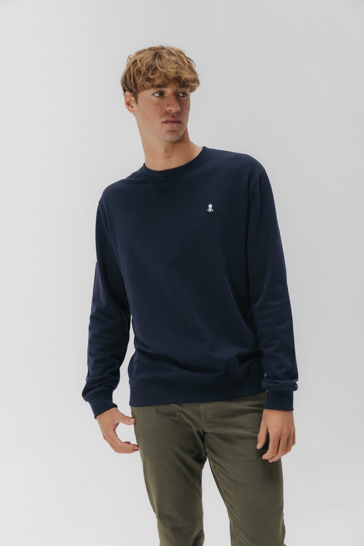 Sudadera bordado heritage azul marino