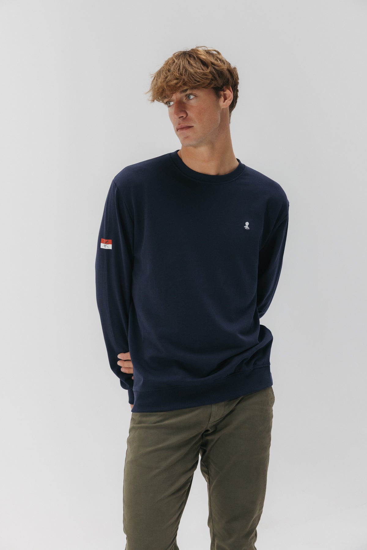 Sudadera bordado heritage azul marino