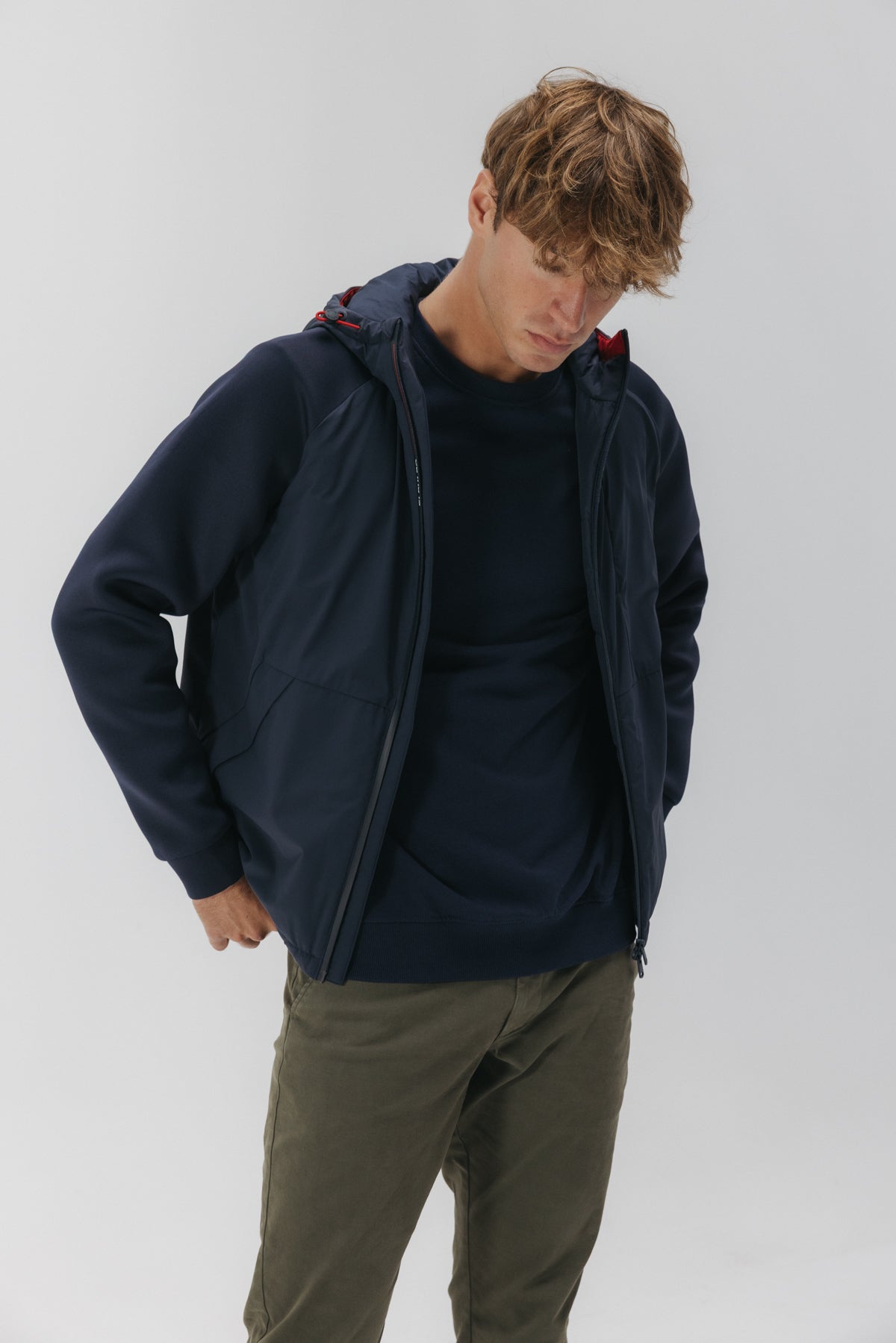 CHAQUETA COMBINADA AZORES AZUL MARINO