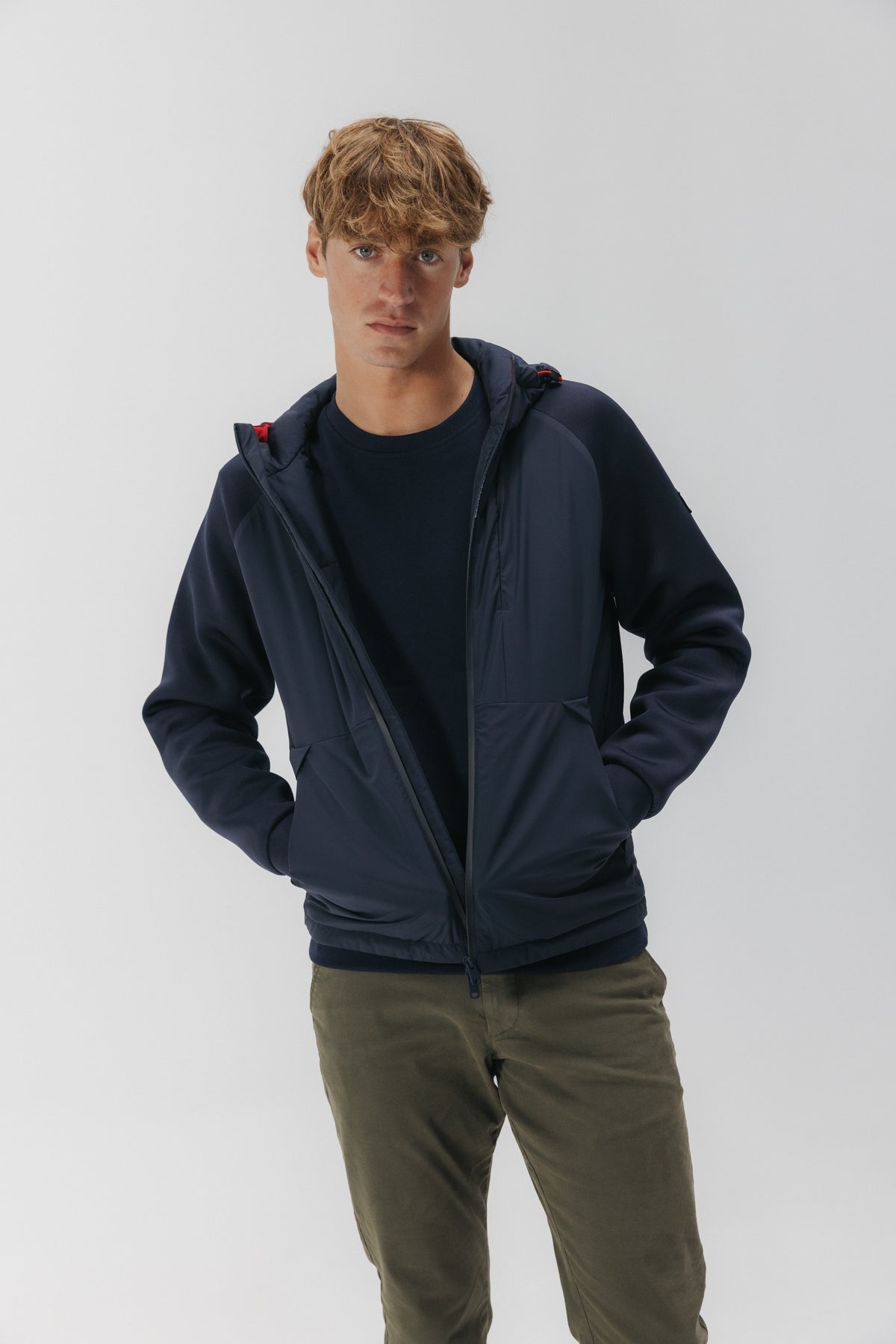 CHAQUETA COMBINADA AZORES AZUL MARINO