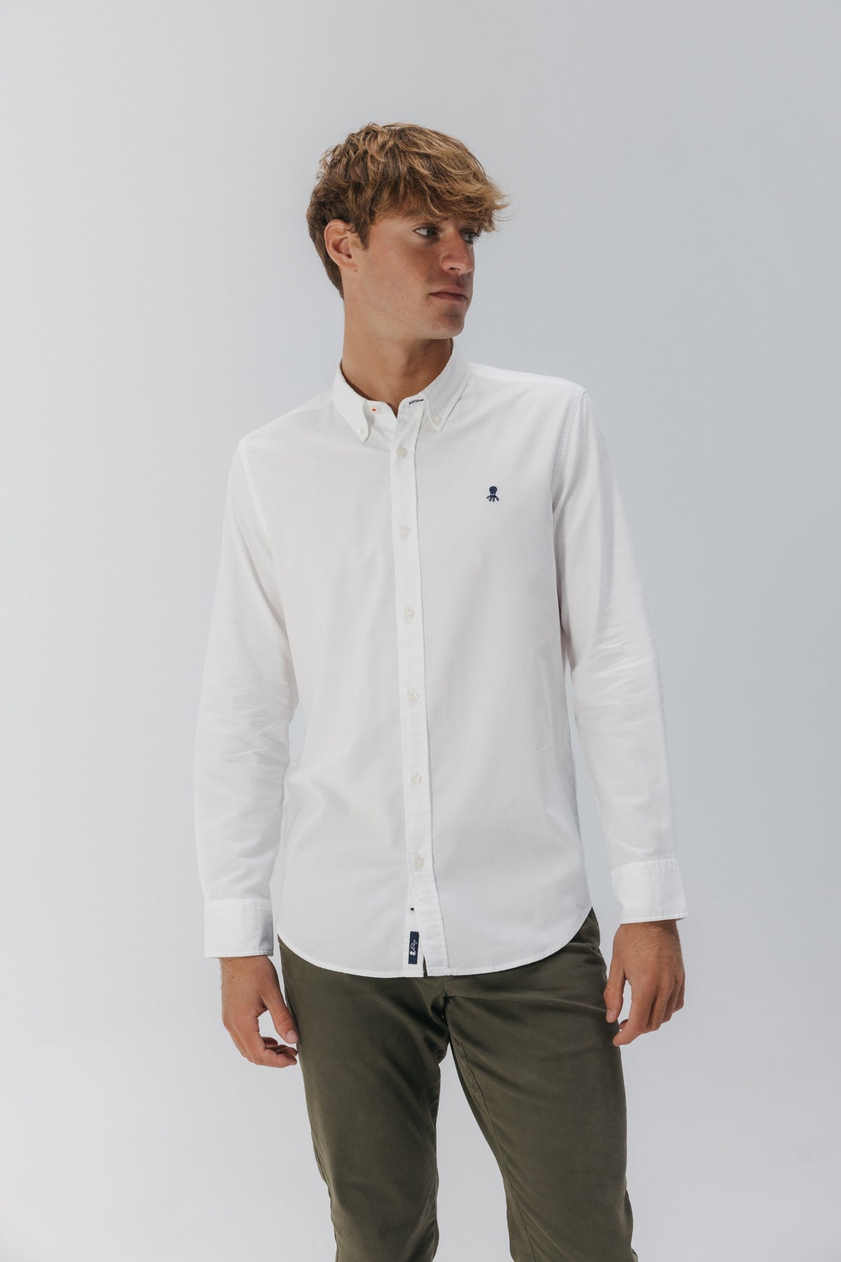 Camisa casual oxford continuidad blanco puro