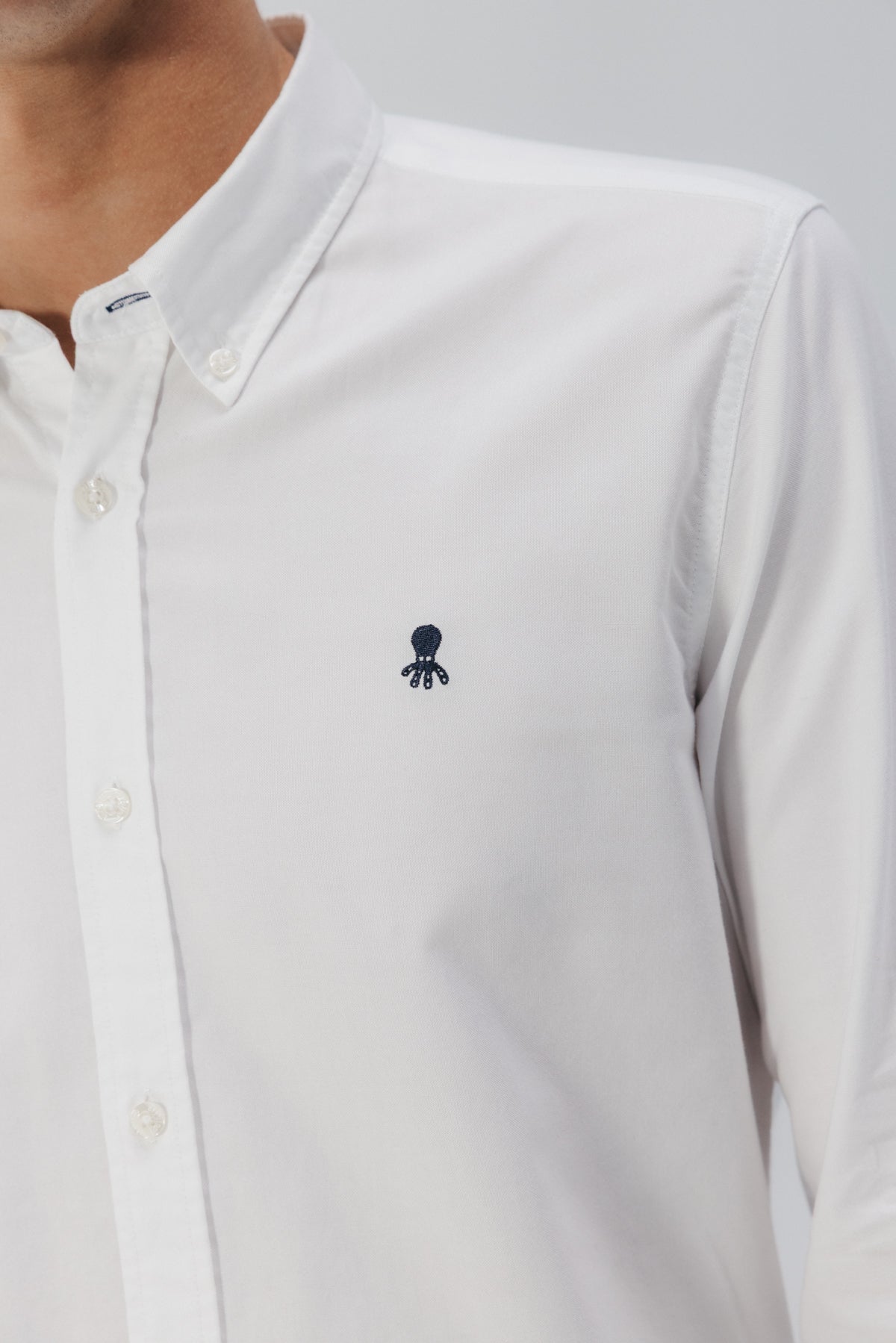 Camisa casual oxford continuidad blanco puro