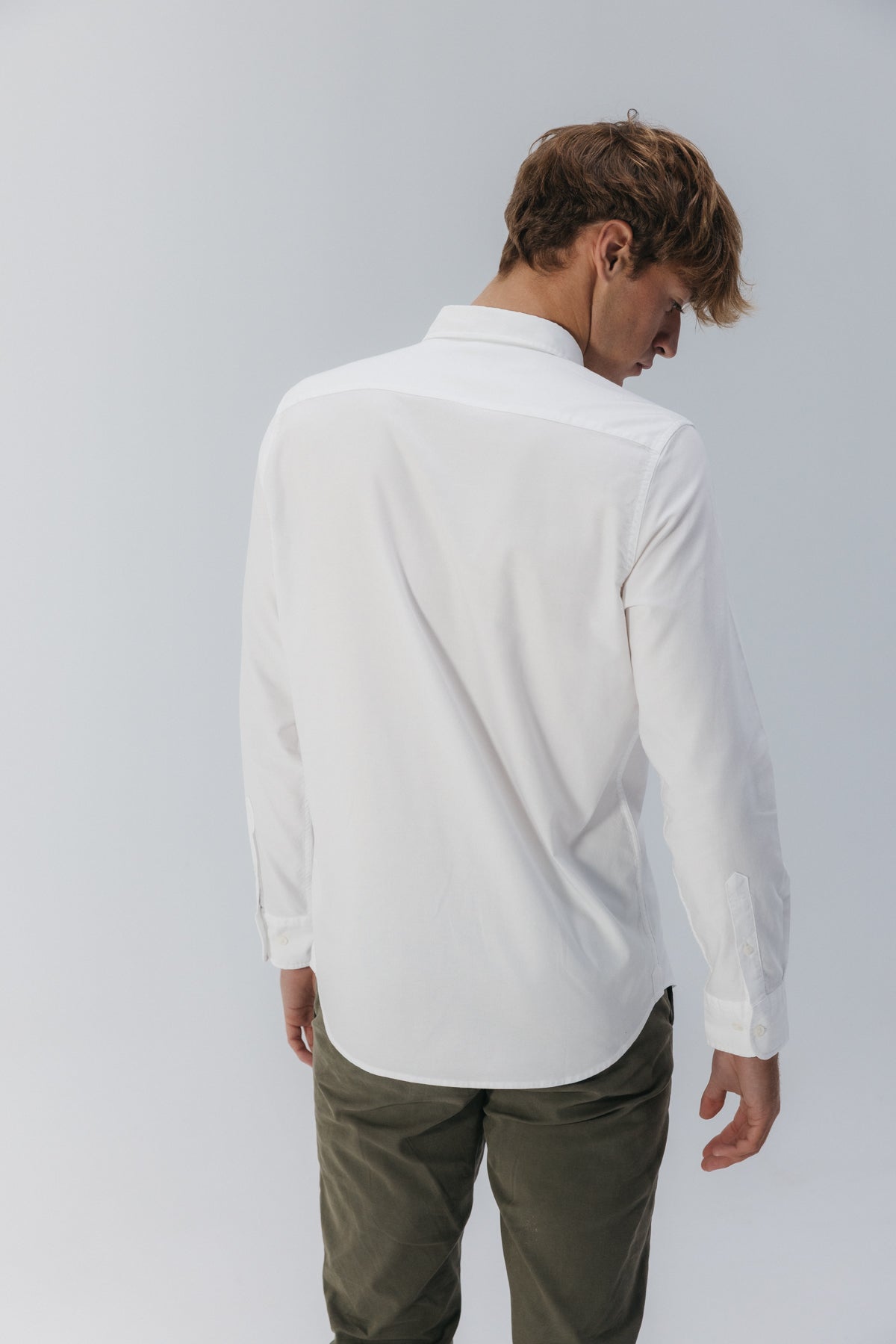 Camisa casual oxford continuidad blanco puro