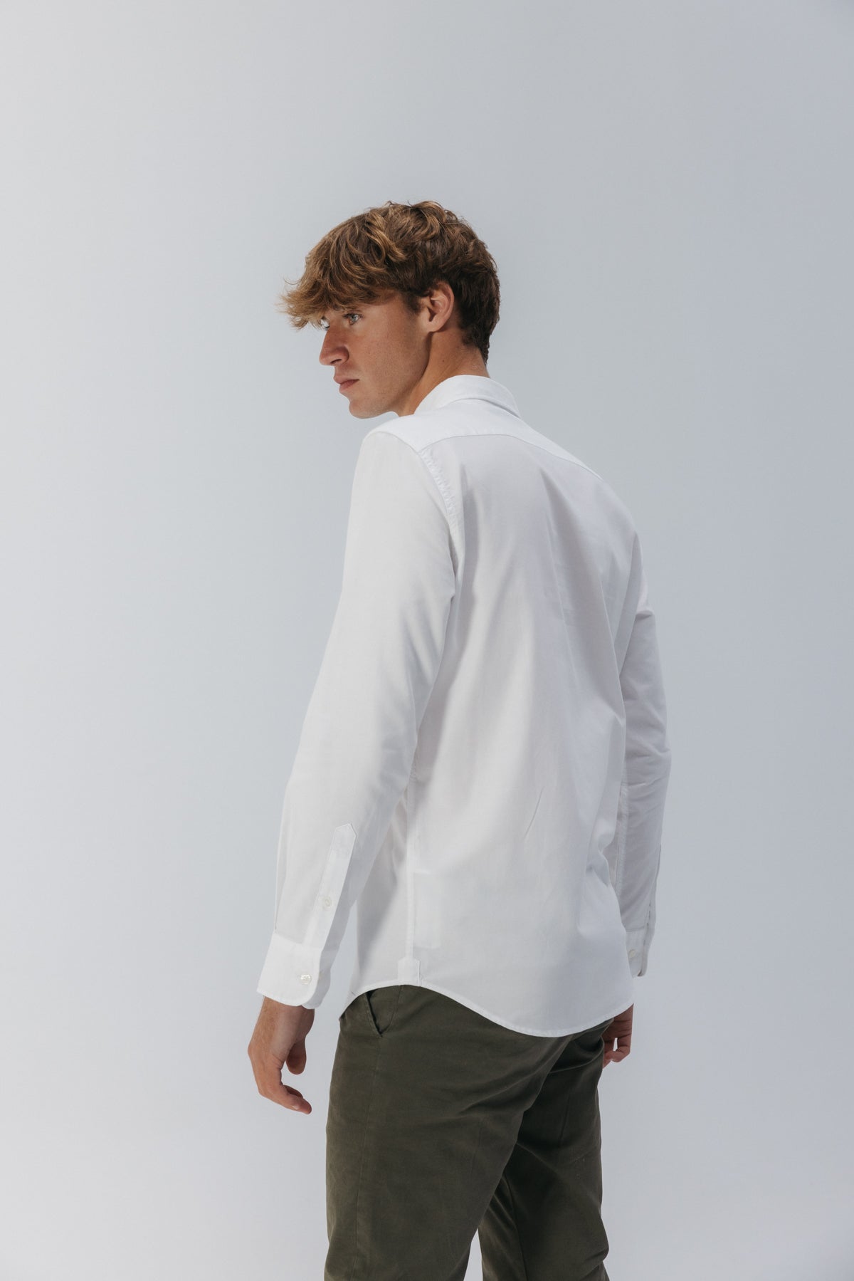 Camisa casual oxford continuidad blanco puro