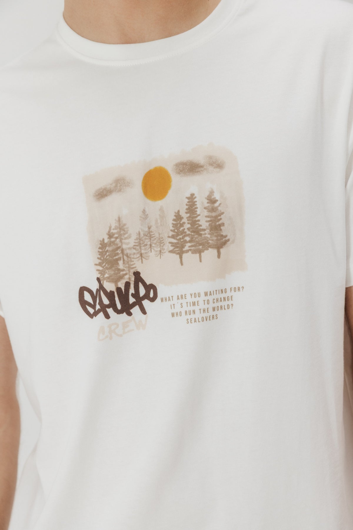 CAMISETA ELPULPO CREW BLANCO PURO