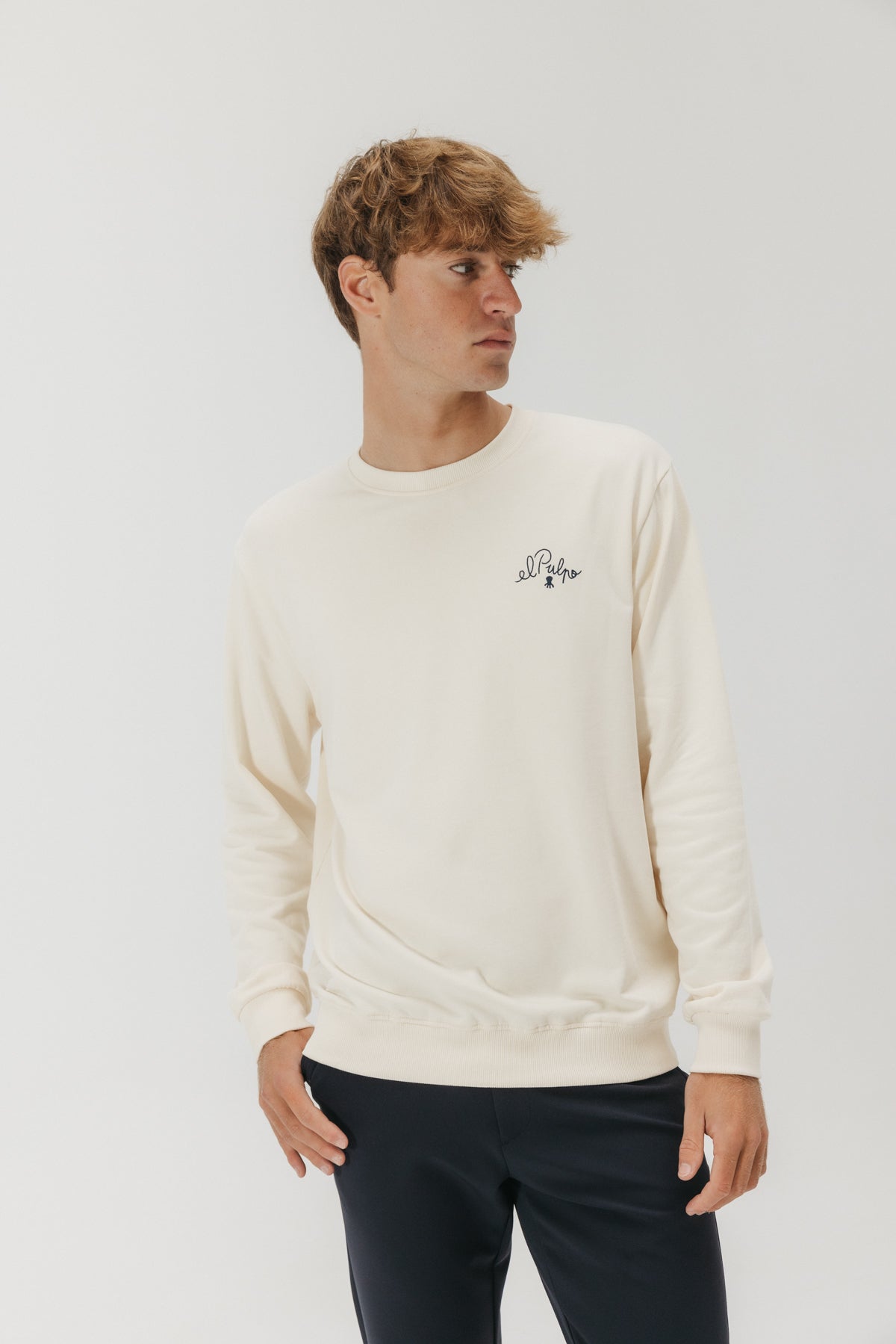 SUDADERA ELPULPO ARCTIC CLUB BLANCO ROTO