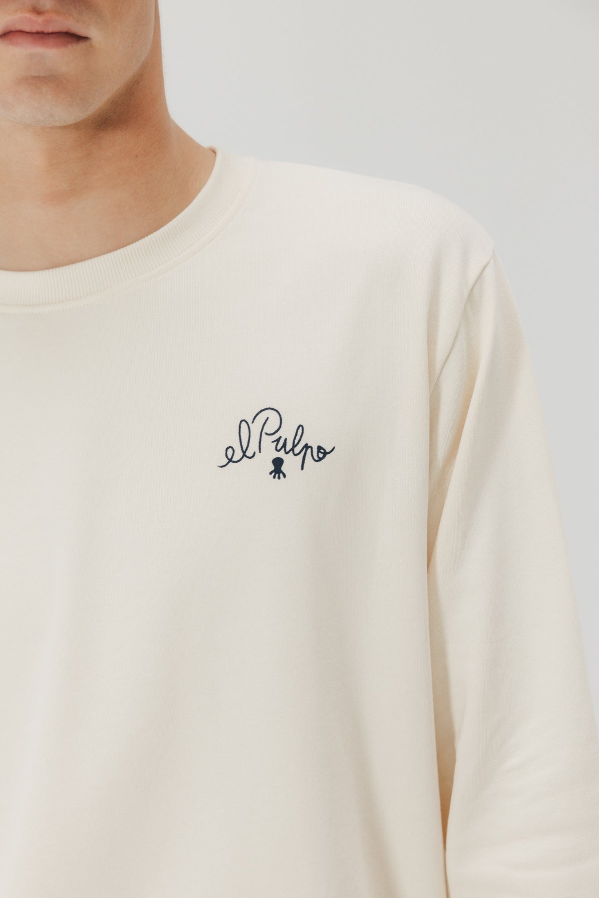 SUDADERA ELPULPO ARCTIC CLUB BLANCO ROTO
