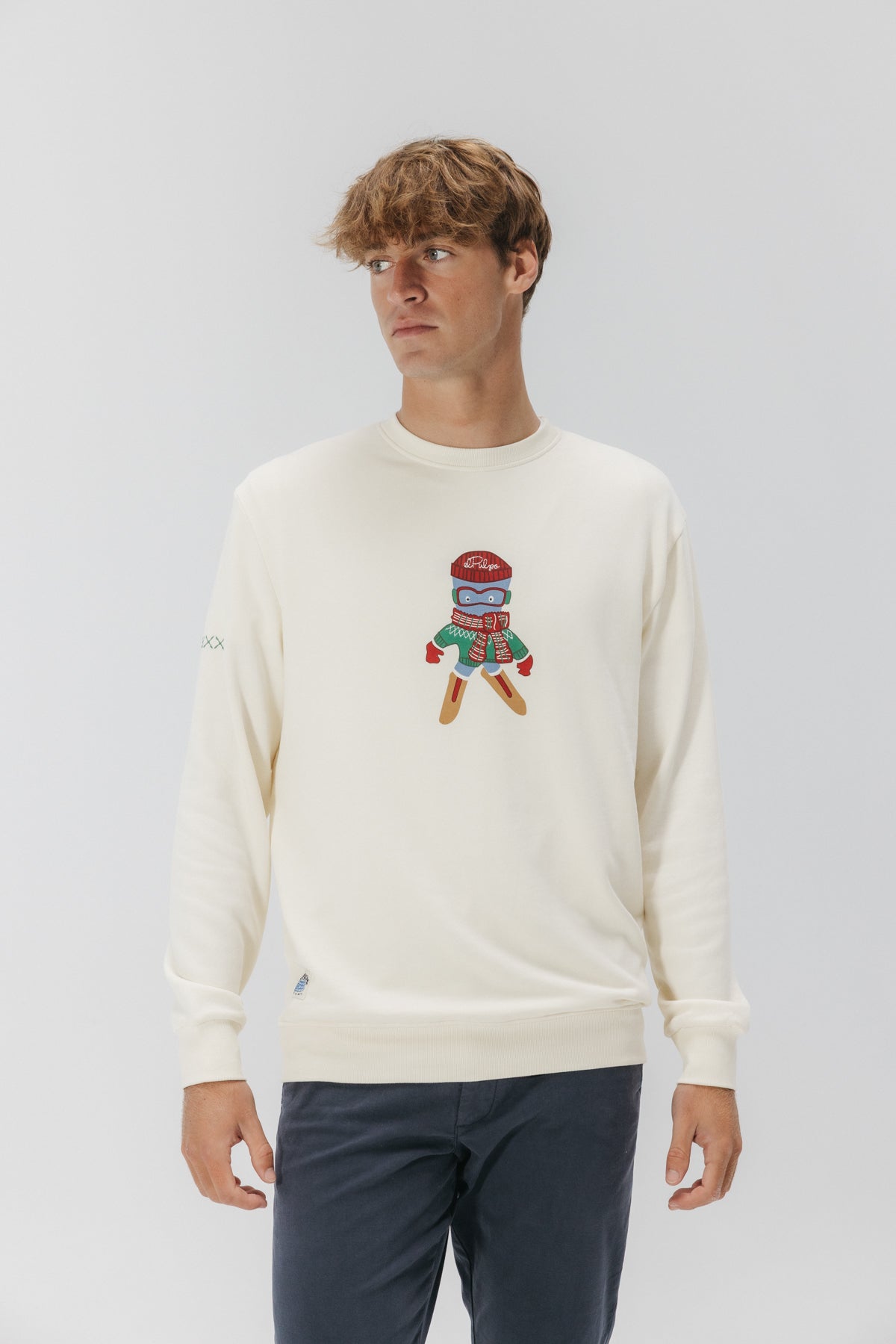 SUDADERA ELPULPO SKI BLANCO ROTO