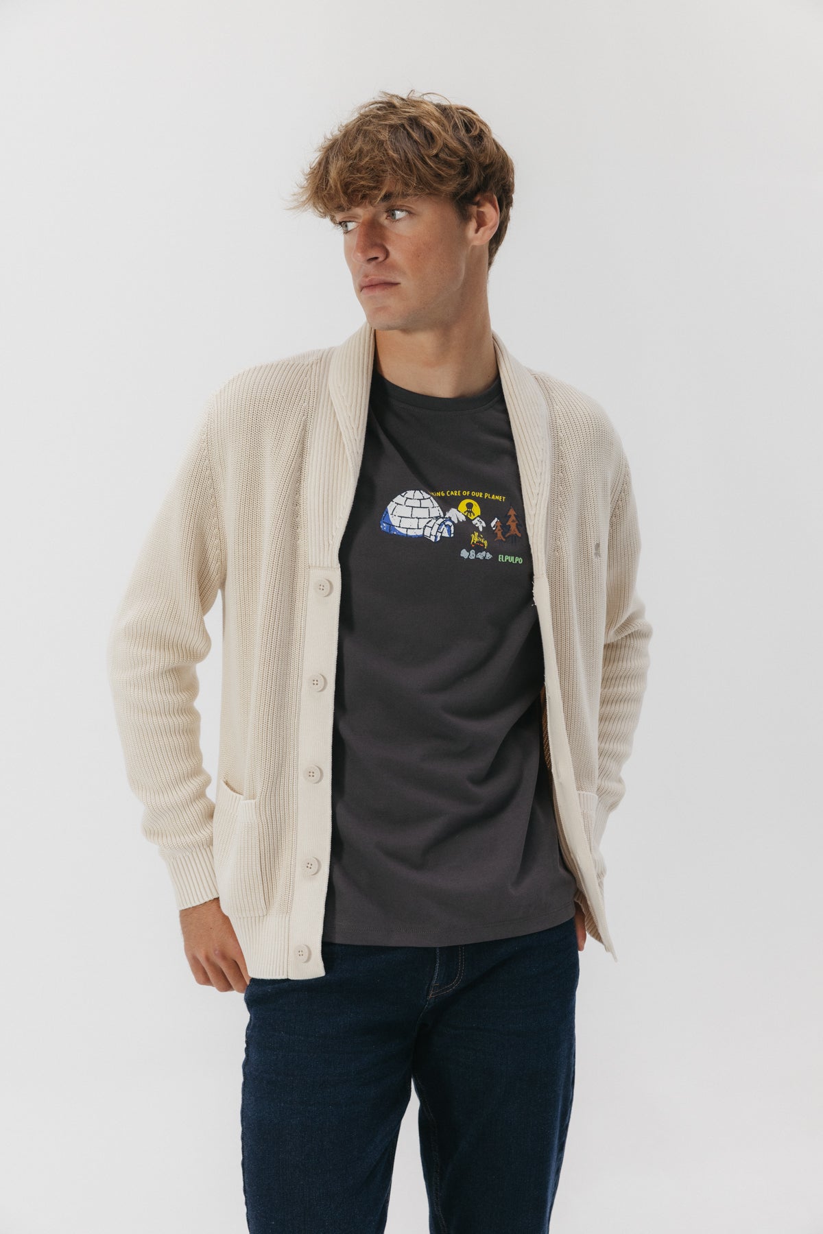 CARDIGÁN LAVADO BLANCO ROTO