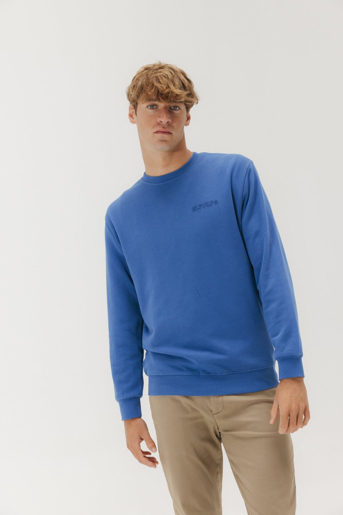 SUDADERA REMOS DESGASTADO AZUL ELÉCTRICO