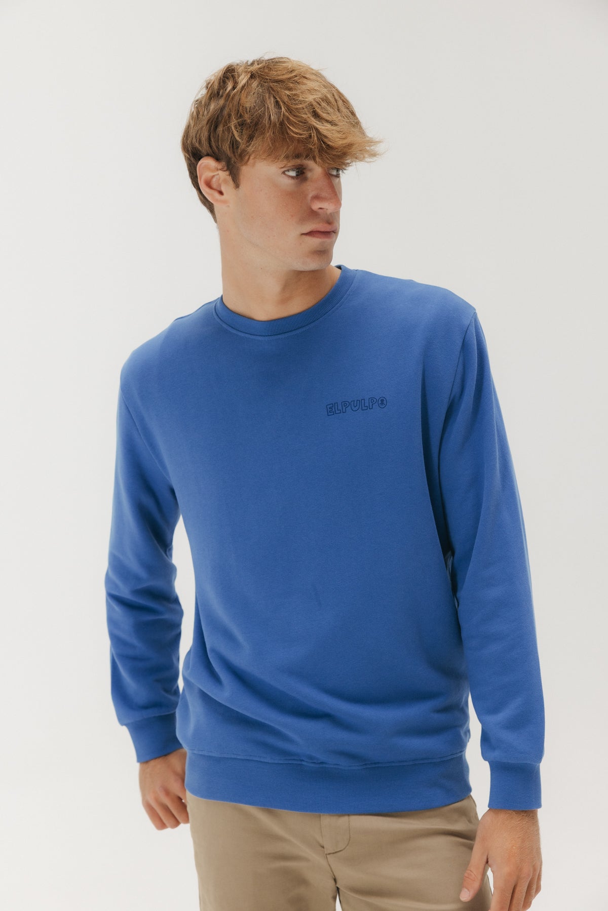 SUDADERA REMOS DESGASTADO AZUL ELÉCTRICO