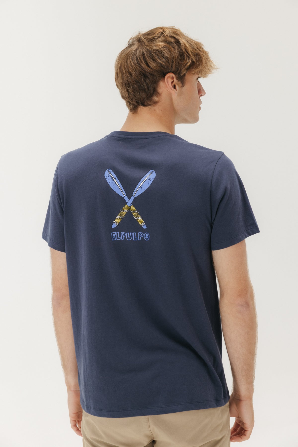 CAMISETA REMOS DESGASTADO AZUL MARINO DELAVÉ