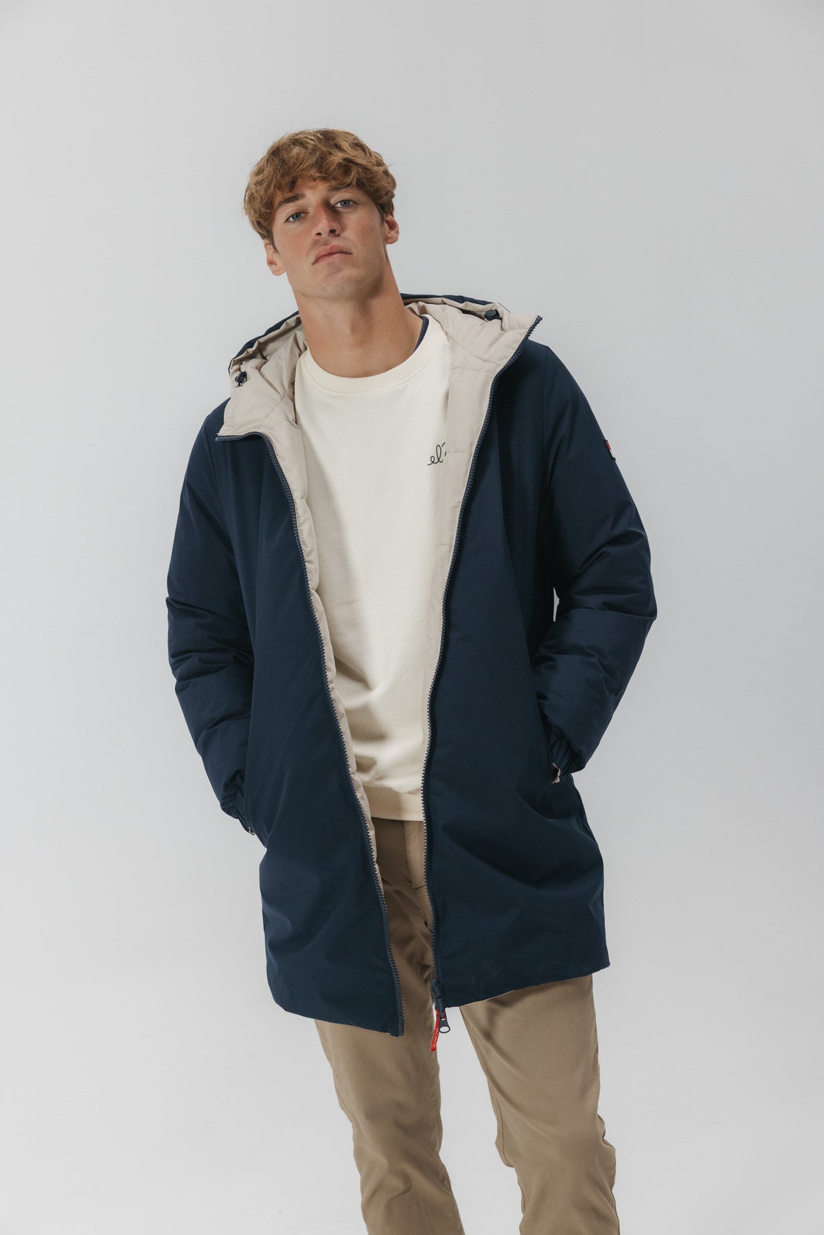 PLUMÍFERO ACOLCHADO ÁRTICO REVERSIBLE AZUL MARINO