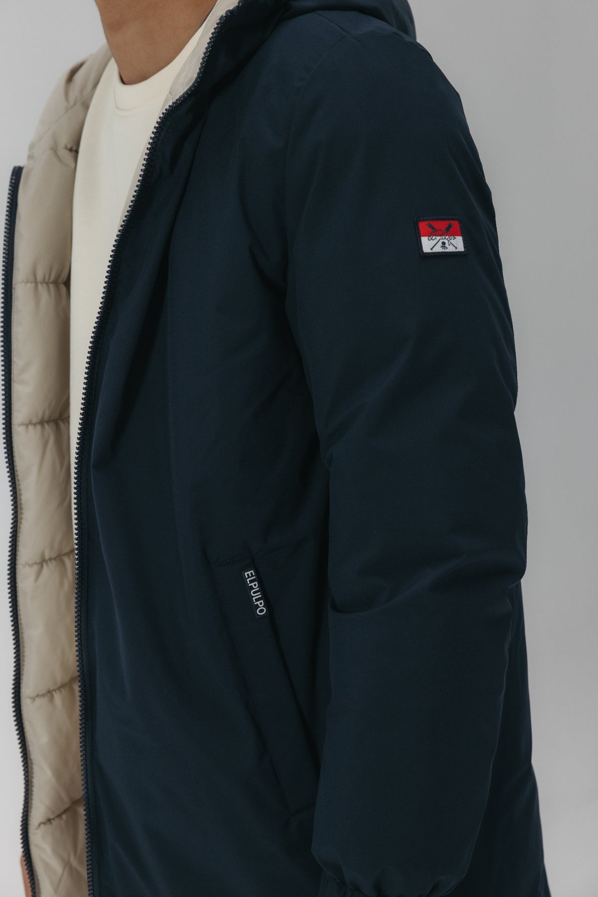 PLUMÍFERO ACOLCHADO ÁRTICO REVERSIBLE AZUL MARINO