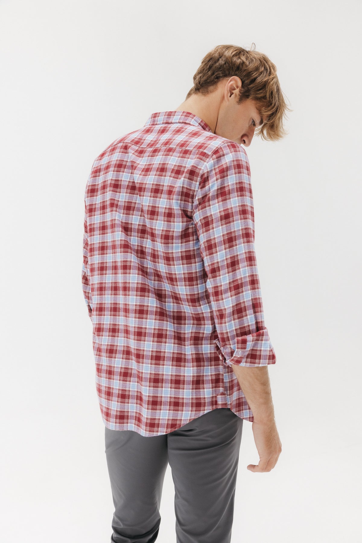 CAMISA CASUAL SARGA CUADRO MULTICOLOR