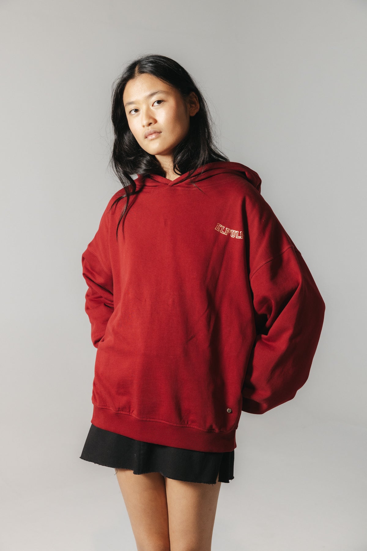 SUDADERA CAPUCHA TEEN ALAS GRANATE