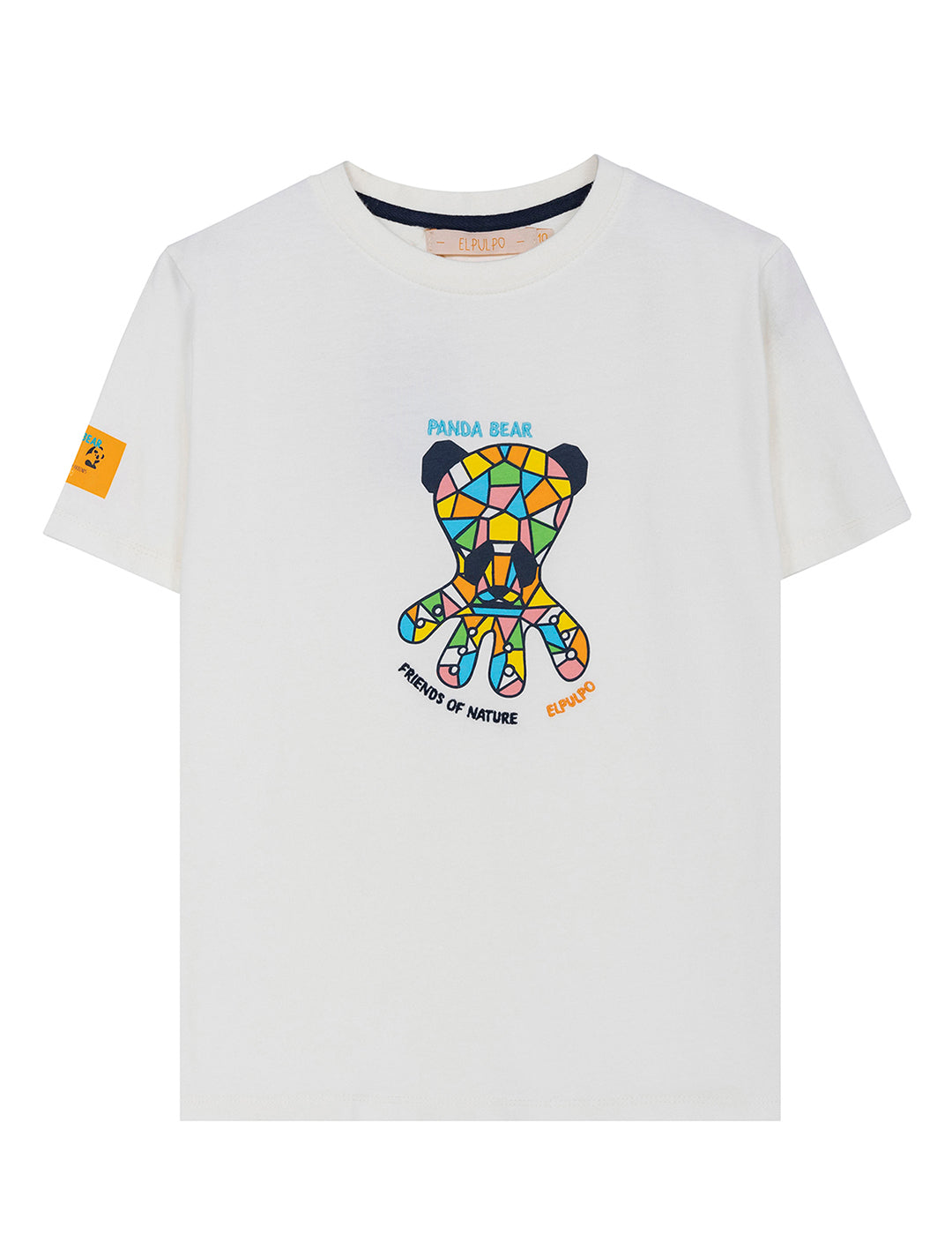 CAMISETA NIÑO GLASS COLOURS BLANCO ROTO