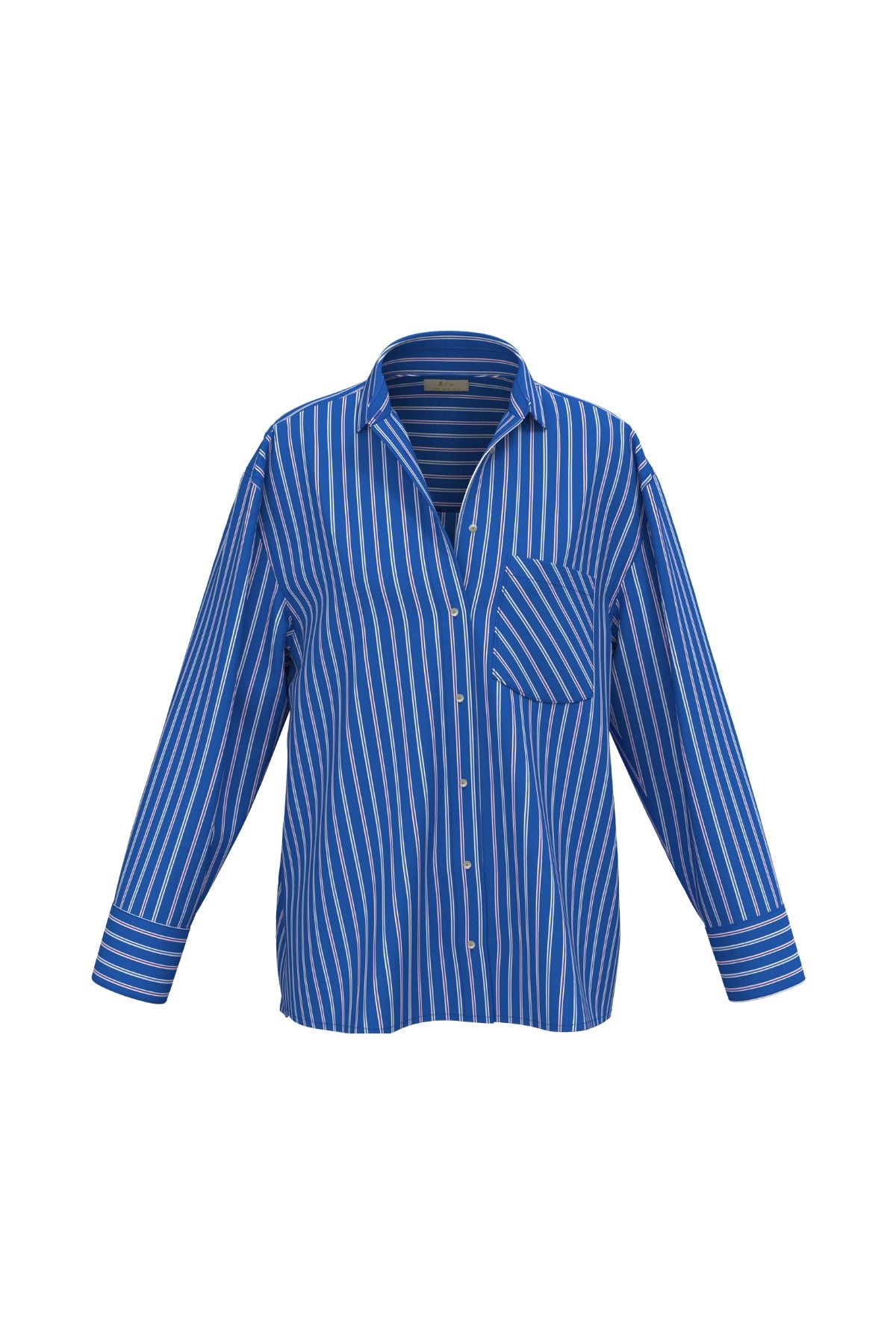 Camisa teen rayas azul