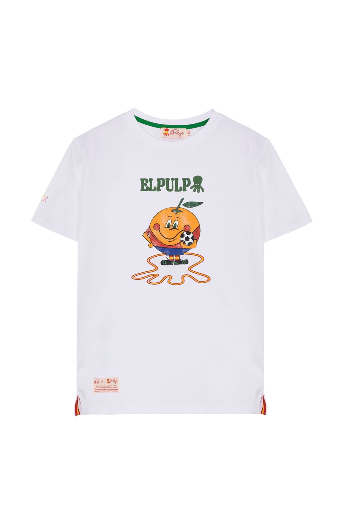 CAMISETA BASIC NARANJITO RFEF NIÑO BLANCO PURO