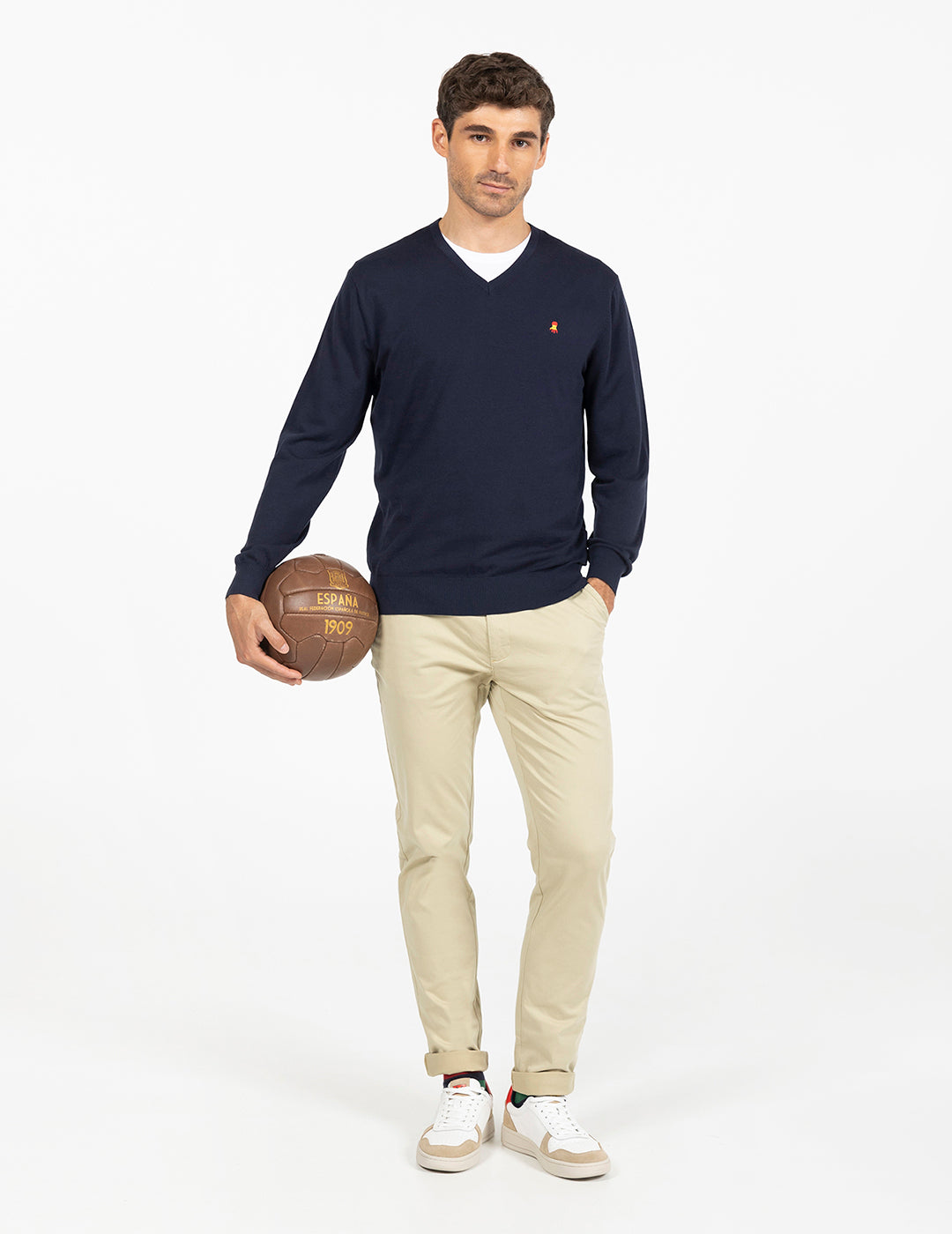 RFEF NAVY BLUE V-NECK JERSEY
