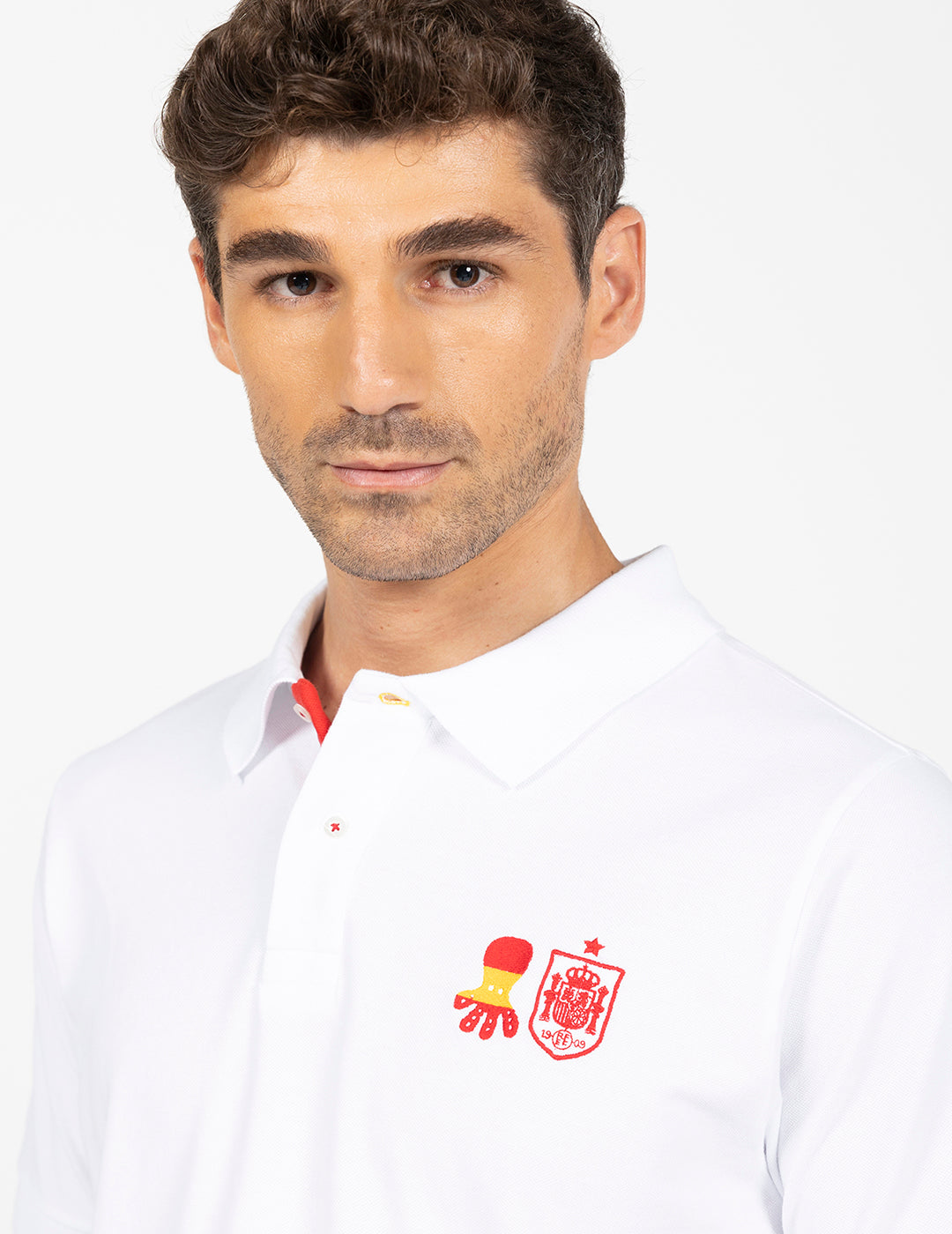 POLO ESCUDO RFEF BLANCO PURO