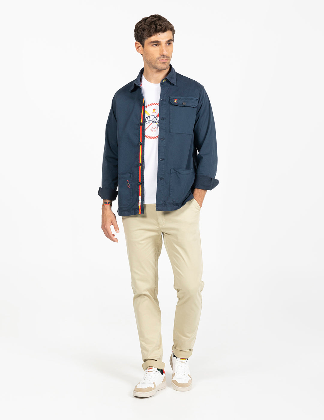 RFEF NAVY BLUE LABEL DETAIL OVERSHIRT