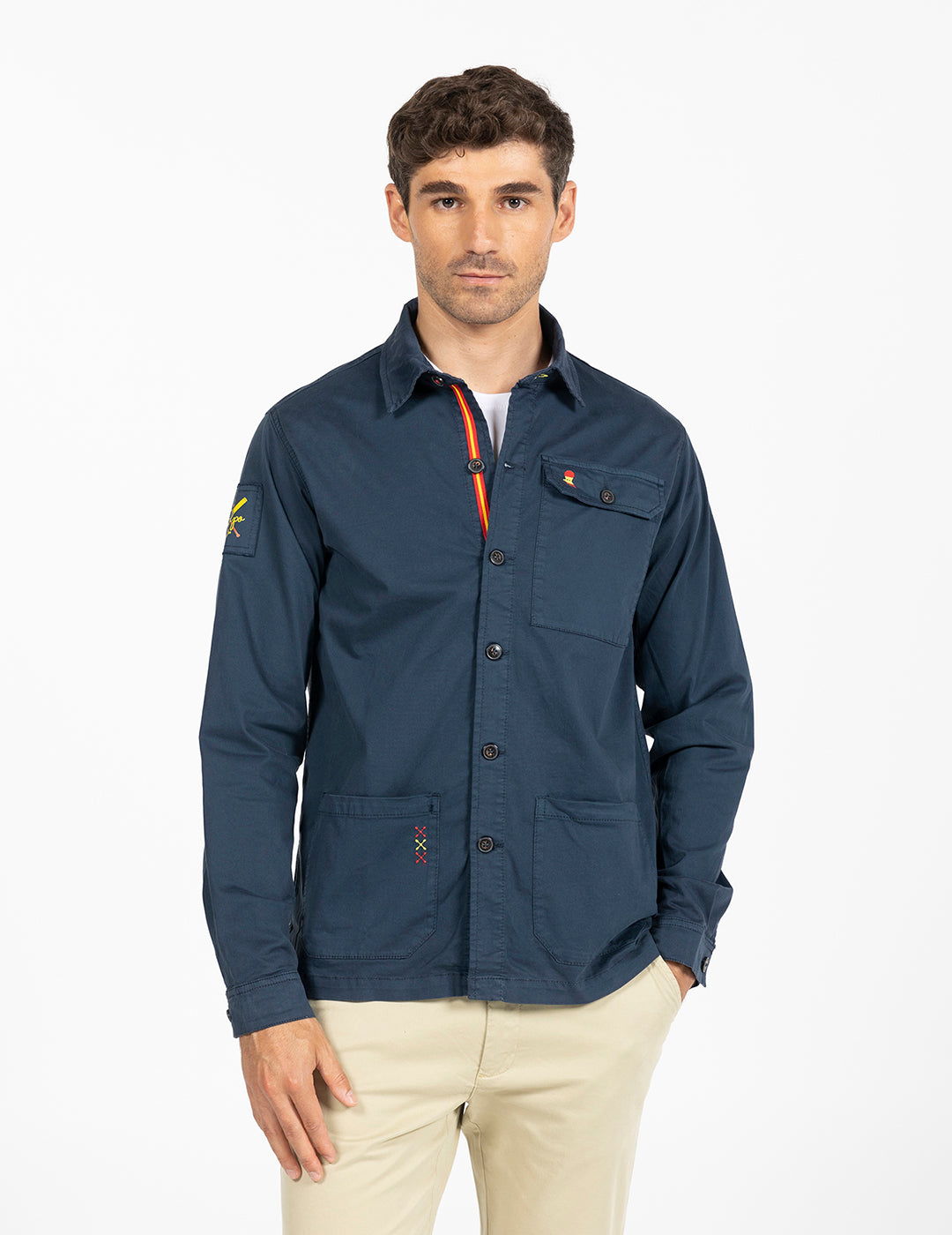 RFEF NAVY BLUE LABEL DETAIL OVERSHIRT
