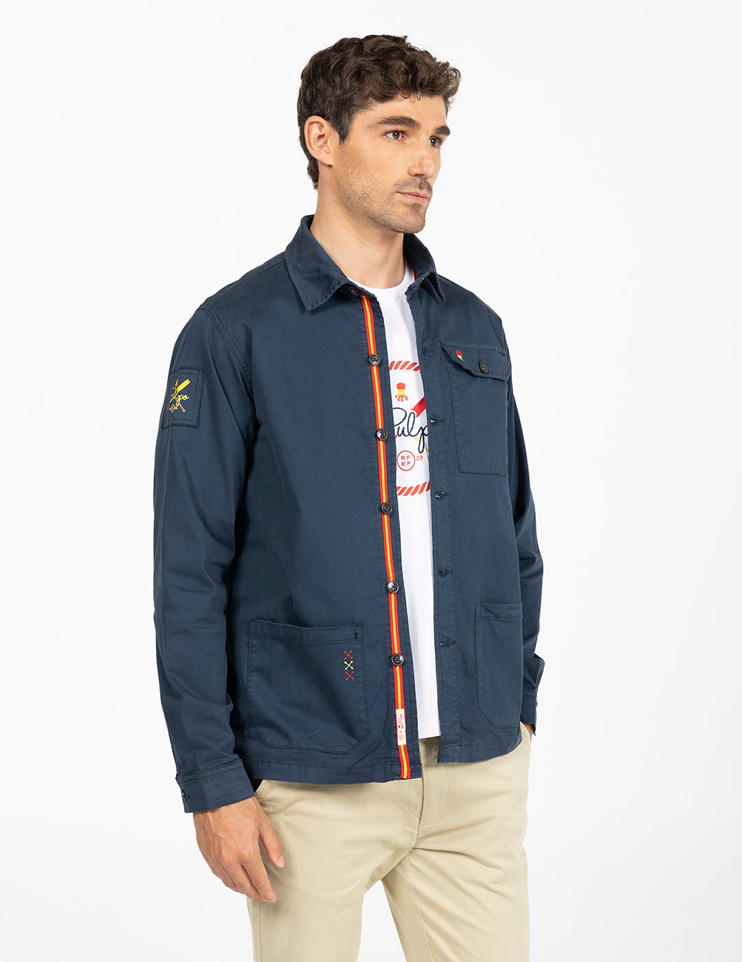 RFEF NAVY BLUE LABEL DETAIL OVERSHIRT