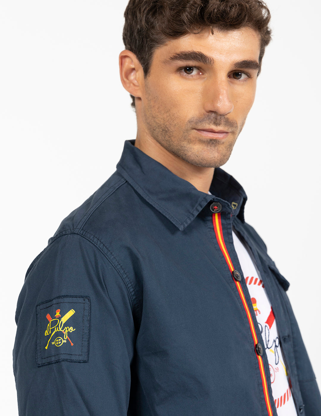RFEF NAVY BLUE LABEL DETAIL OVERSHIRT
