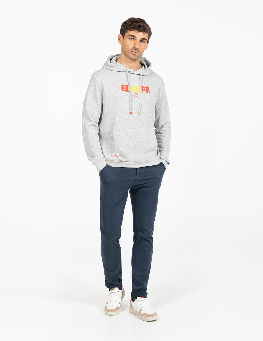 SWEATSHIRT COM CAPUZ VIGORÉ GREY LETTERING RFEF