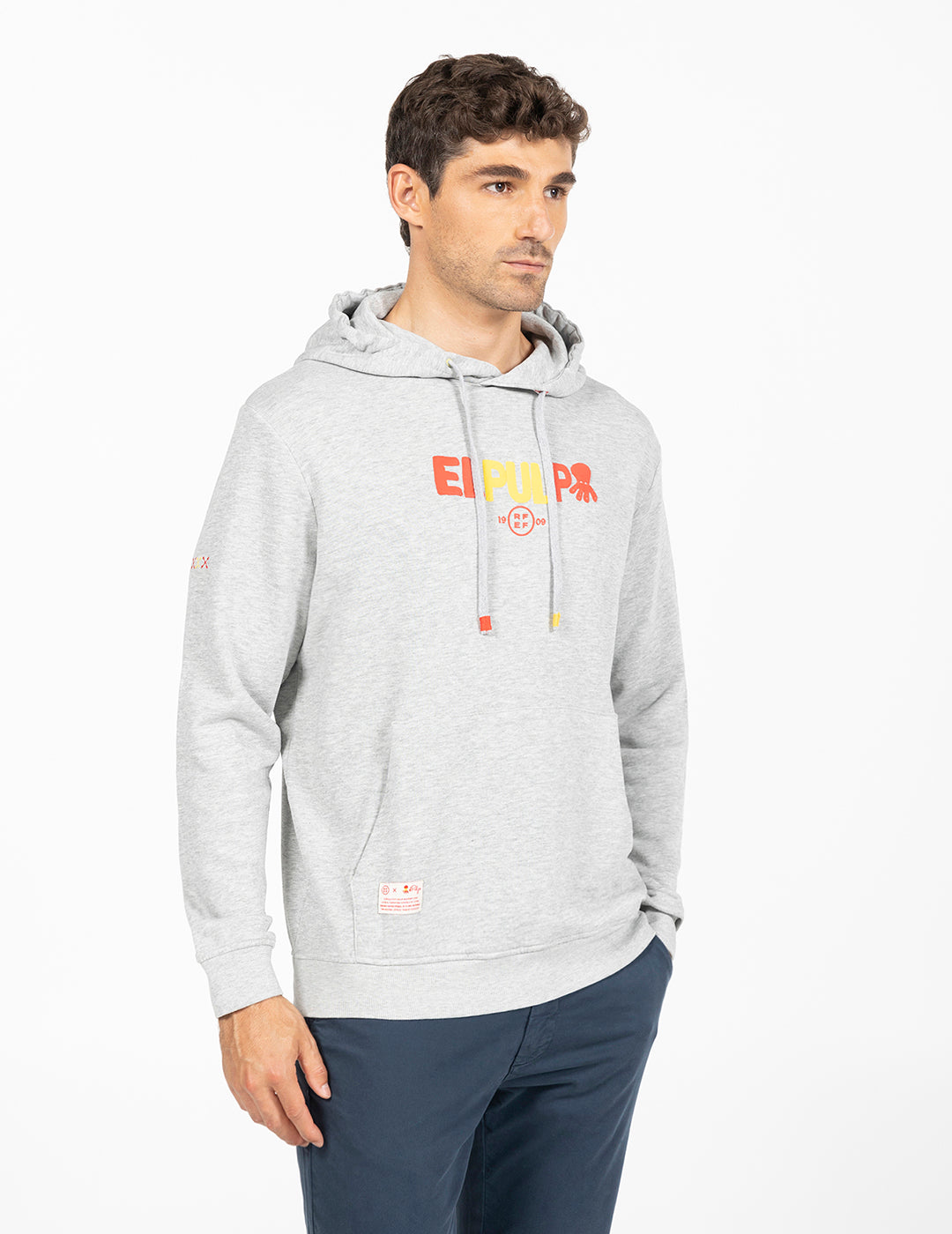 SWEATSHIRT COM CAPUZ VIGORÉ GREY LETTERING RFEF