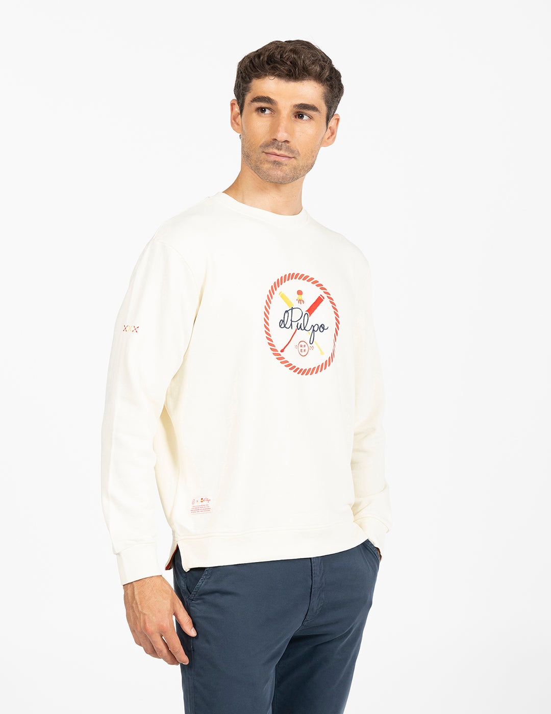 SWEATSHIRT REMOS RFEF OFF-WHITE