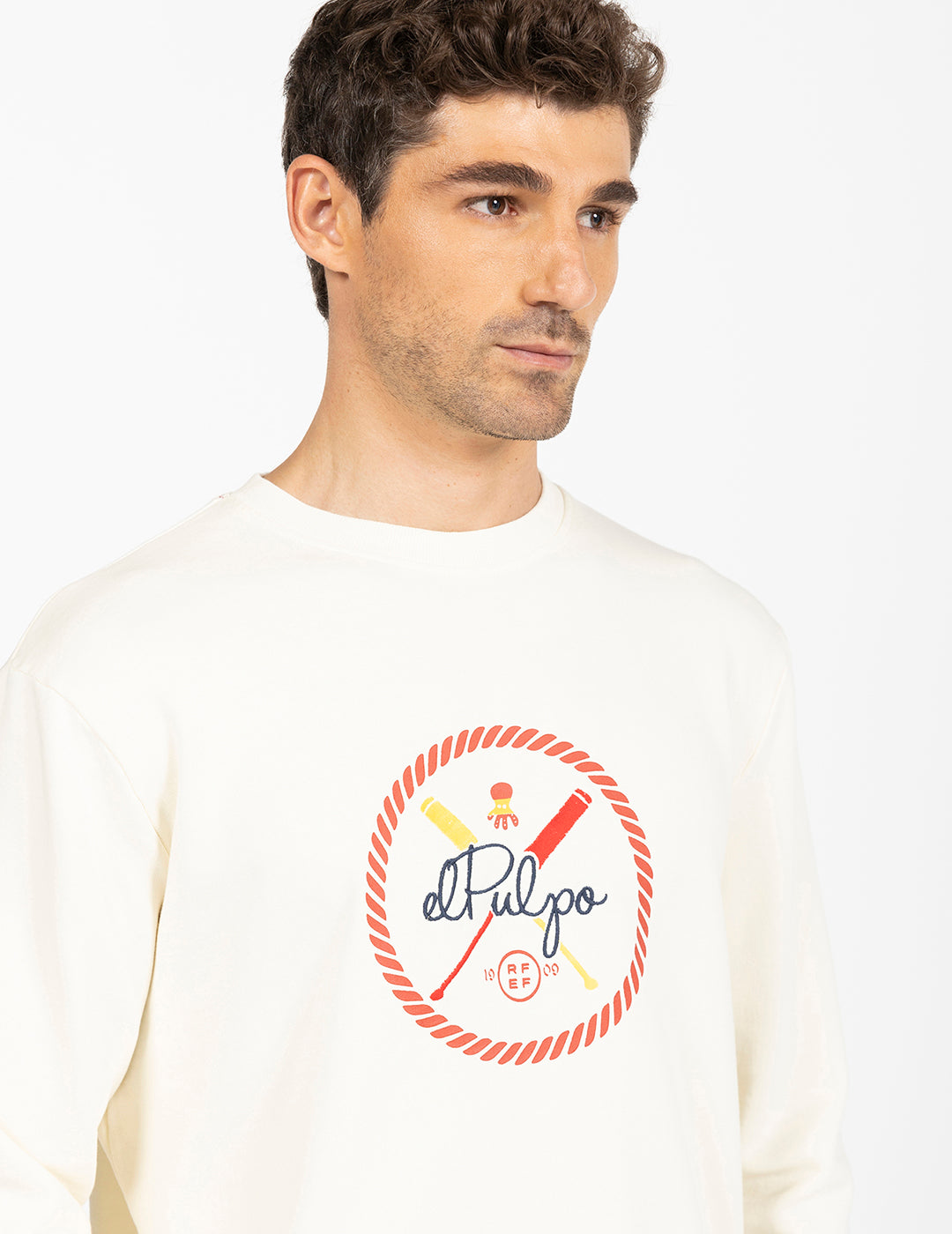 SWEATSHIRT REMOS RFEF OFF-WHITE