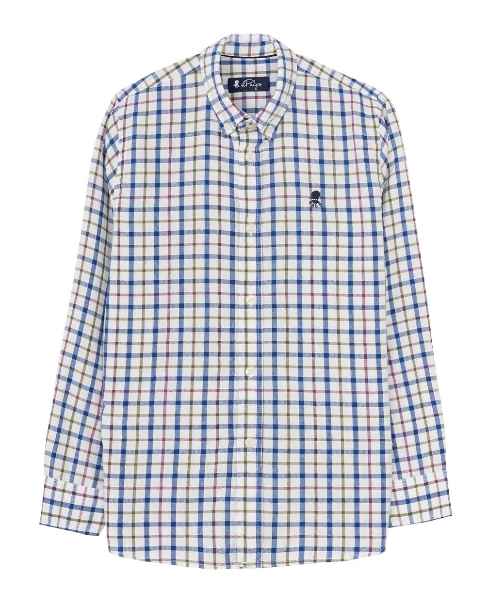 MULTI COMB CHECK INDIGO BOYS SHIRT