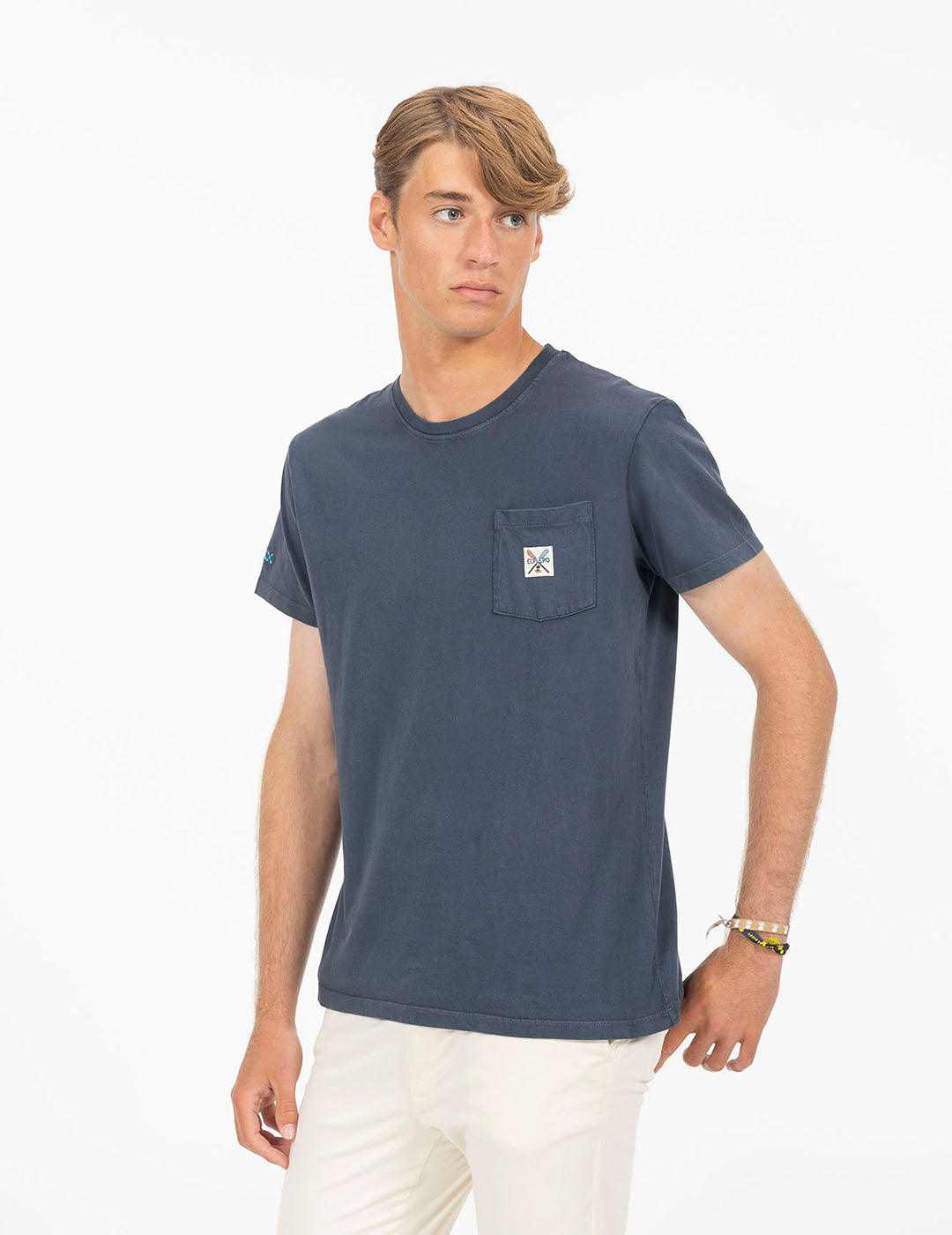 DELAVÉ NAVY BLUE LABEL POCKET T-SHIRT