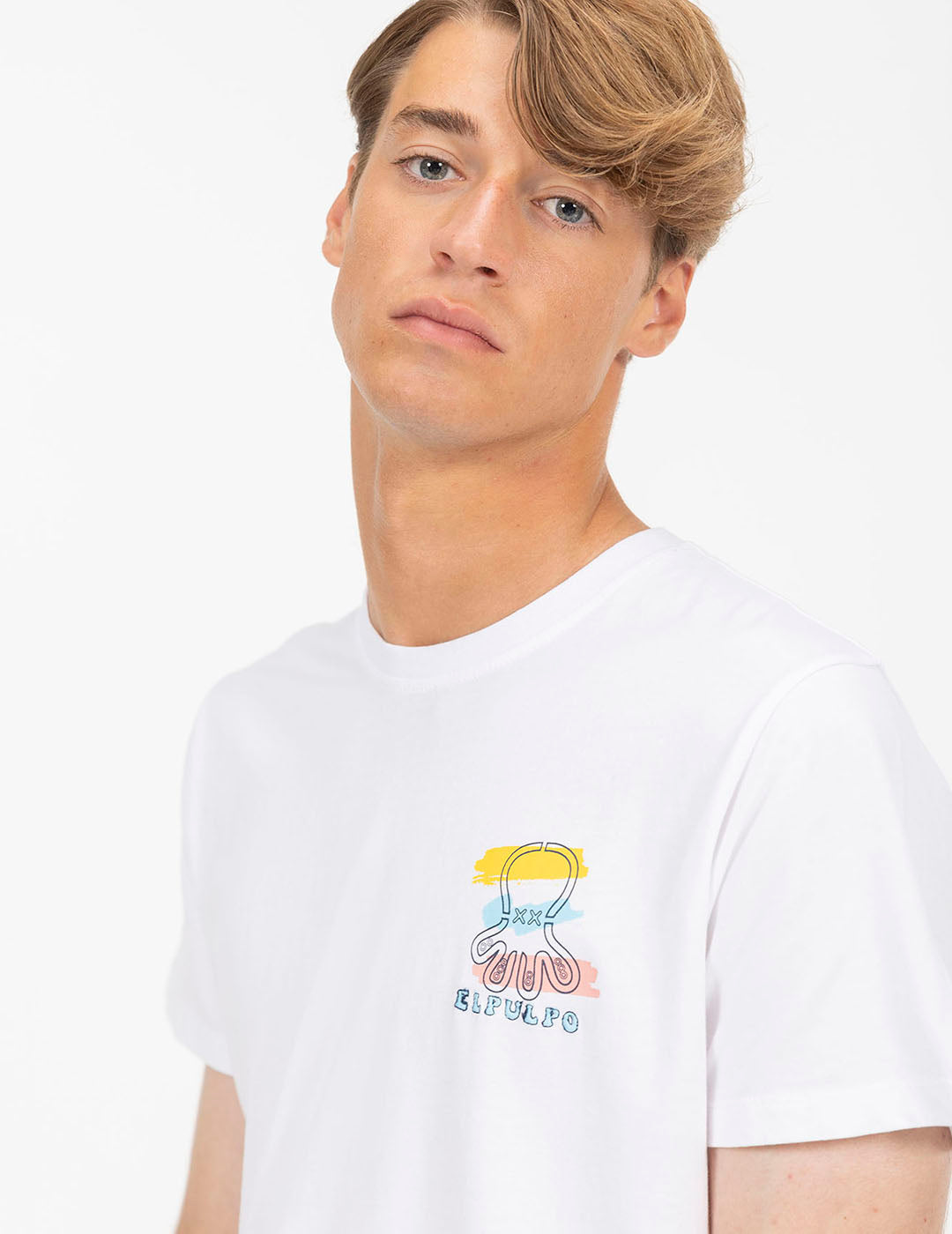 PURE WHITE COMIC PRINT T-SHIRT