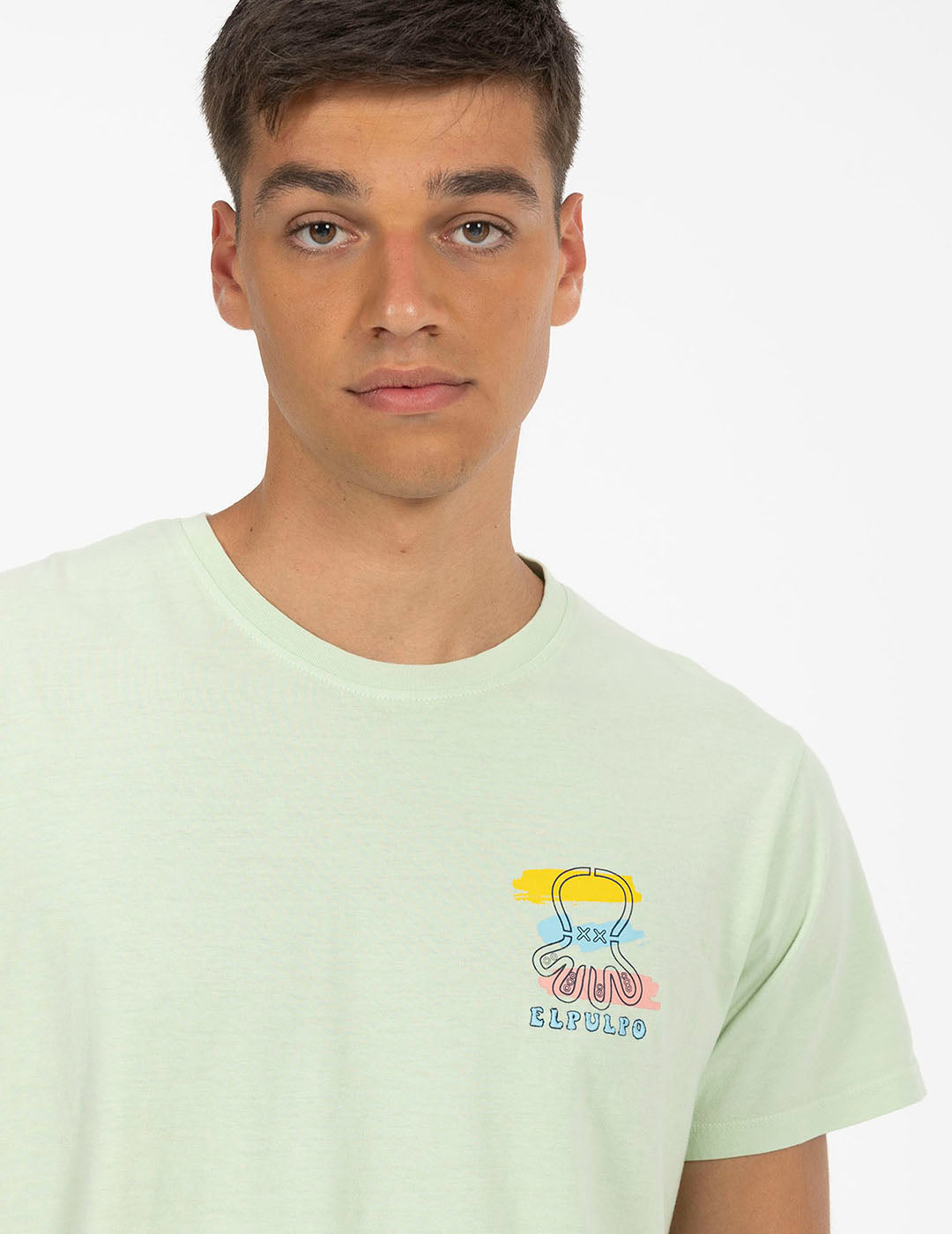 MINT GREEN COMIC PRINT T-SHIRT