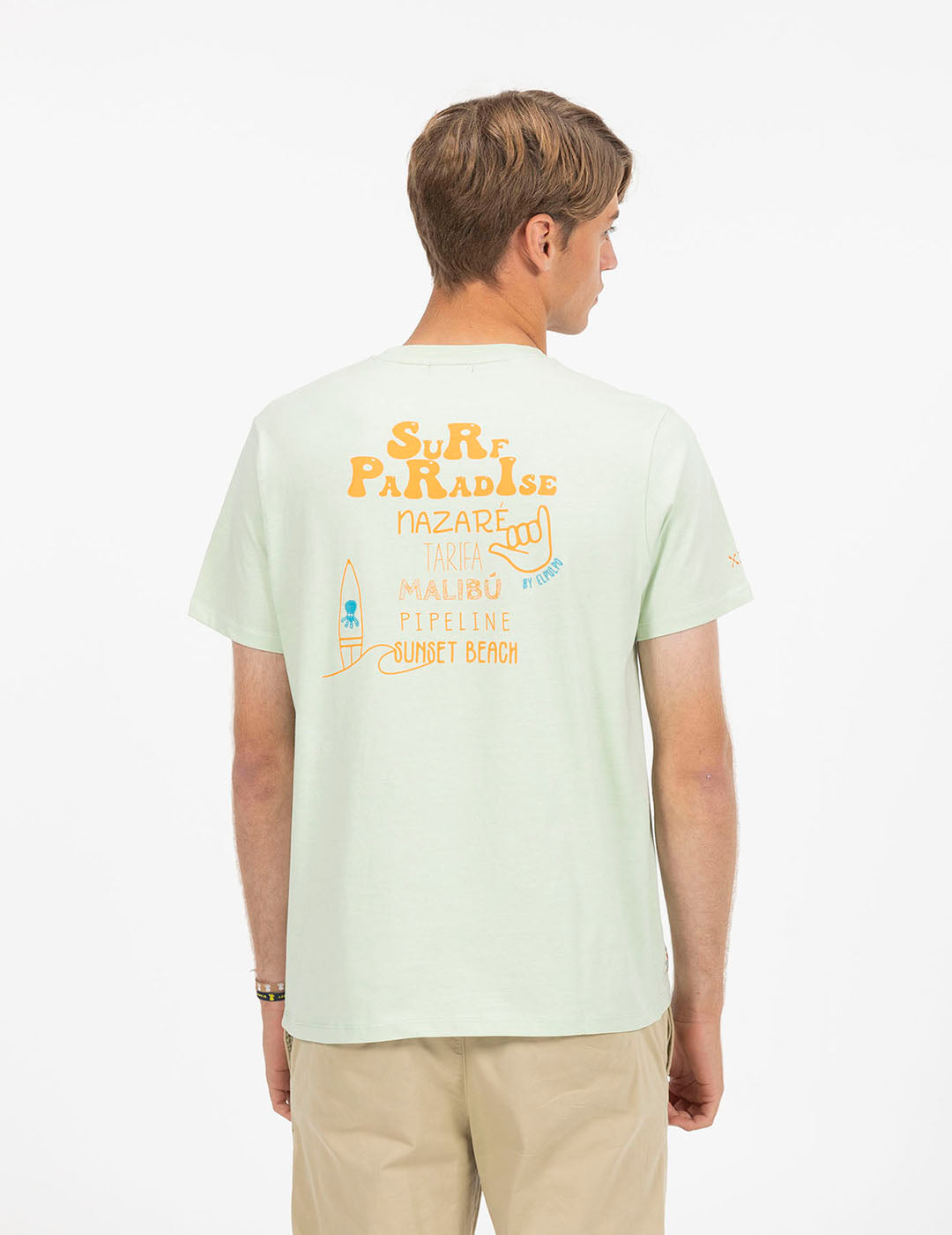 SURF PARADISE MINT GREEN PRINT T-SHIRT