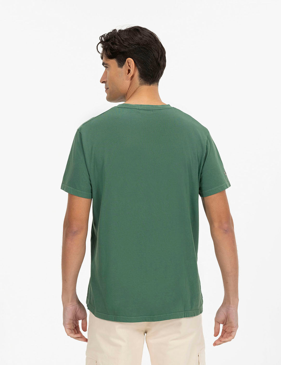 CAMISETA ESTAMPADO RELIEVE REMOS EP VERDE INGLÉS